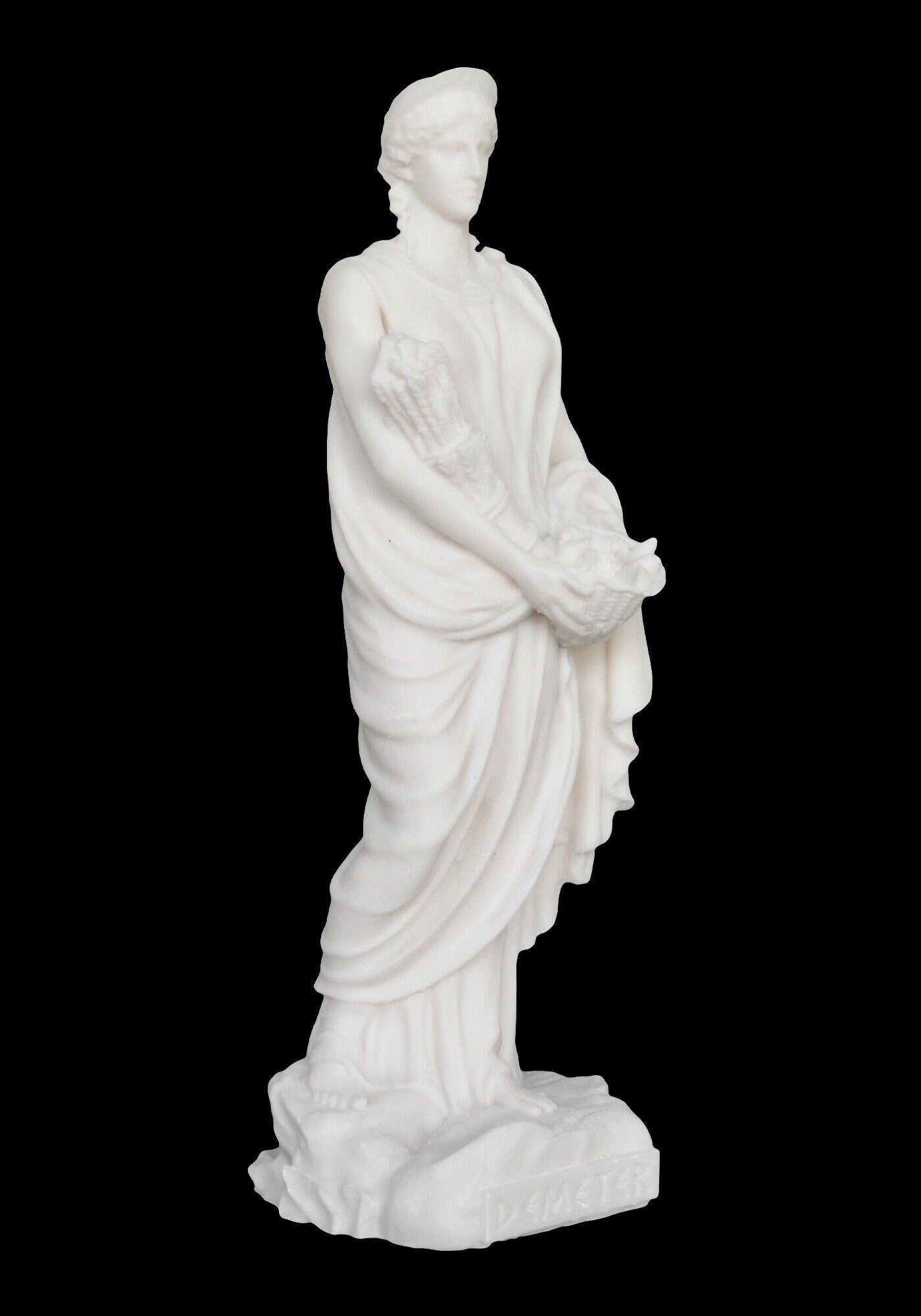 Demeter Ceres - Ancient Greek Roman Goddess of Agriculture and Harvest - Alabaster Statue