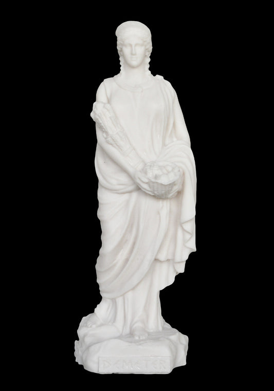 Demeter Ceres - Ancient Greek Roman Goddess of Agriculture and Harvest - Alabaster Statue