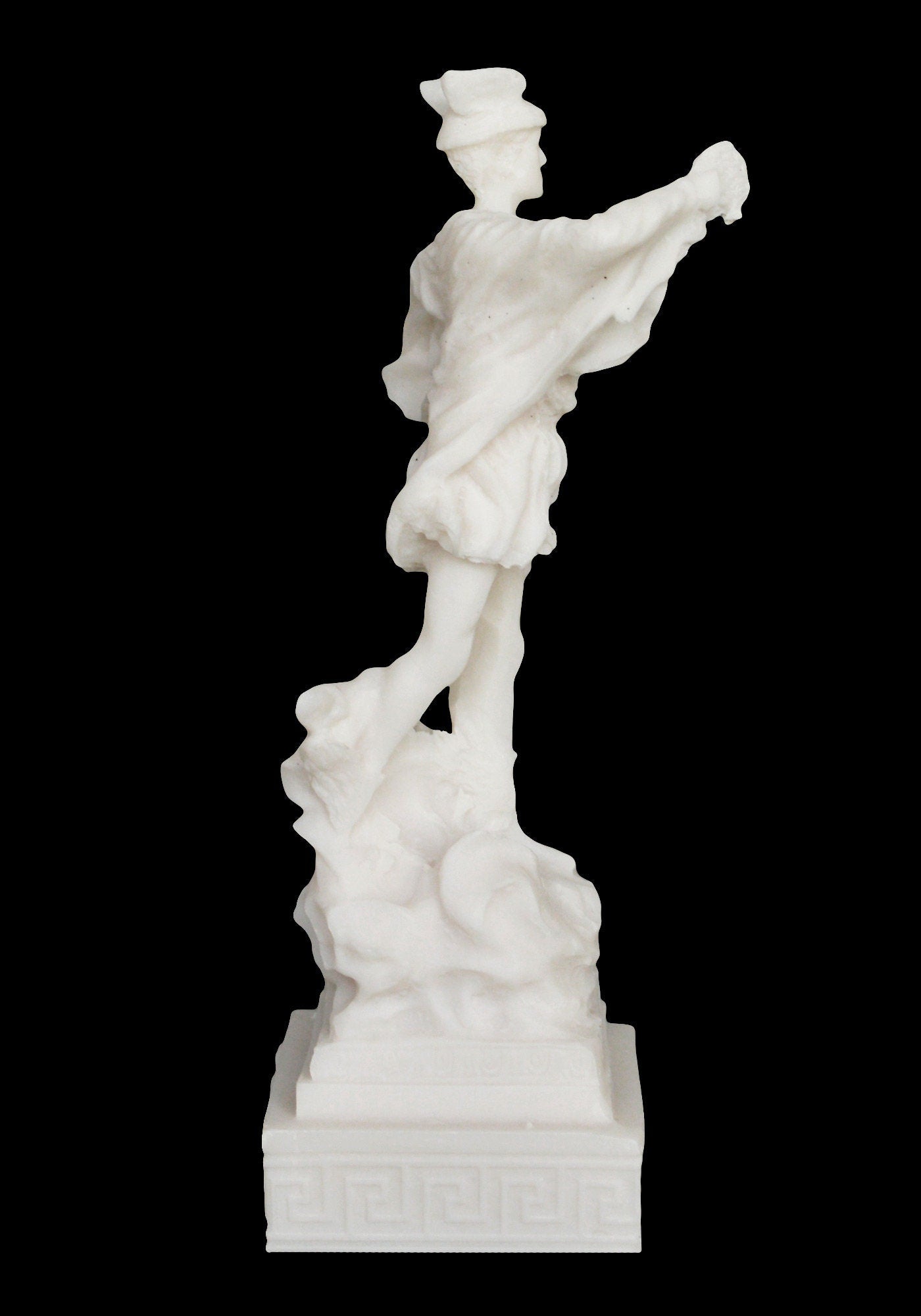 Hermes Mercury - God of Trade, Wealth, Luck, Fertility, Animal Husbandry, Sleep, Language, Thieves, and Travel -Alabaster Statue