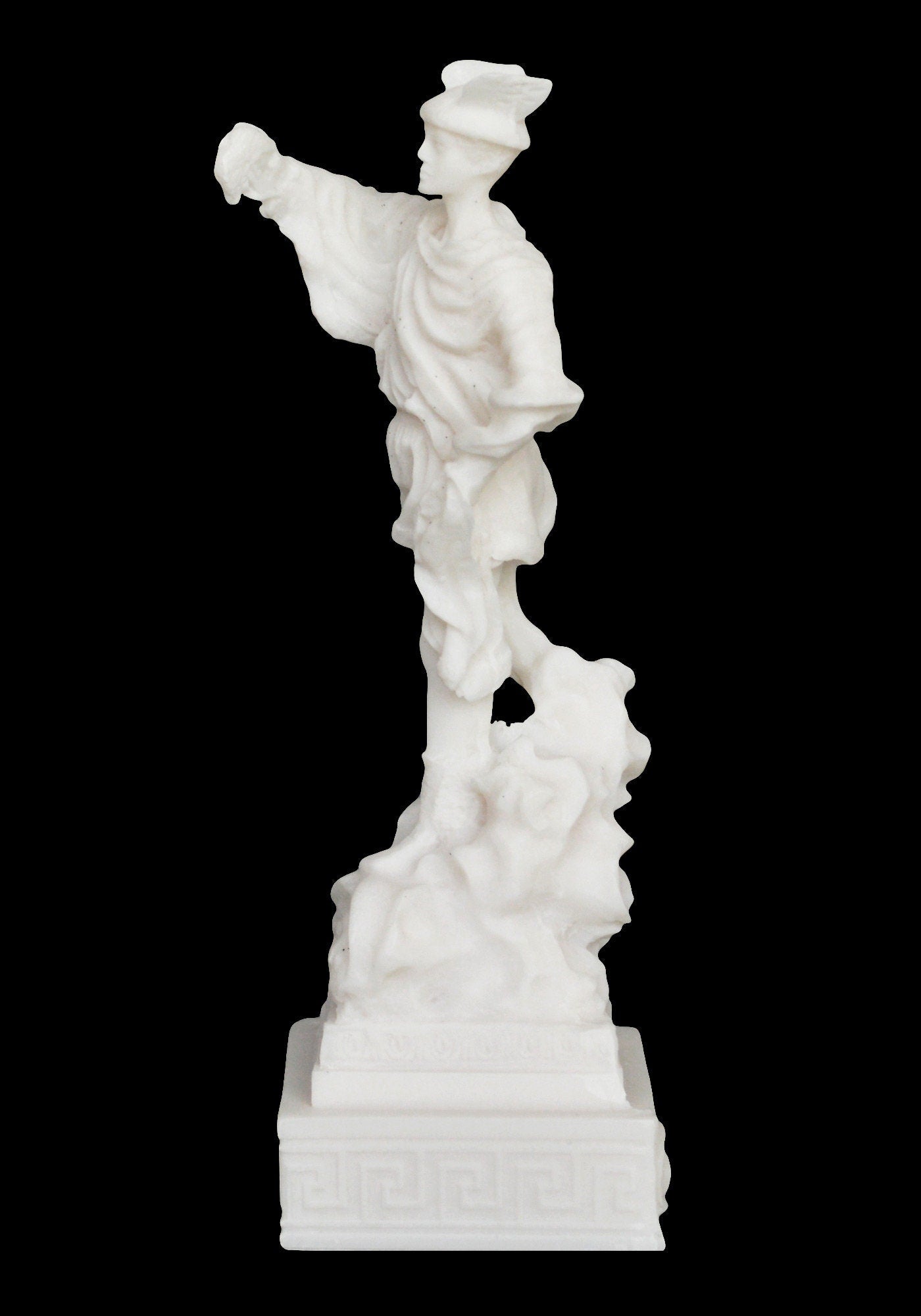 Hermes Mercury - God of Trade, Wealth, Luck, Fertility, Animal Husbandry, Sleep, Language, Thieves, and Travel -Alabaster Statue