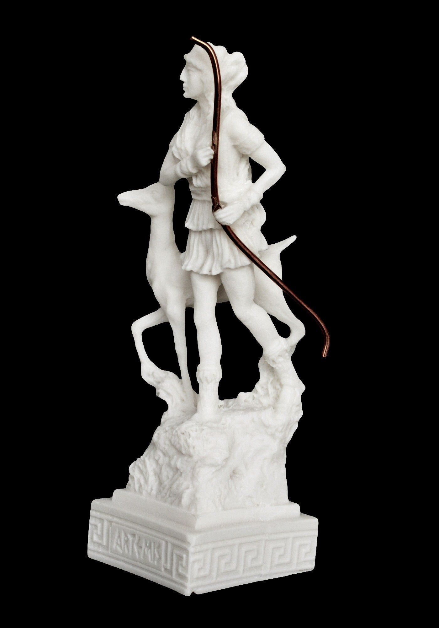 Artemis Diana - Greek Roman Goddess of Hunt, the Wilderness, Wild animals, the Moon and Chastity - Alabaster Statue