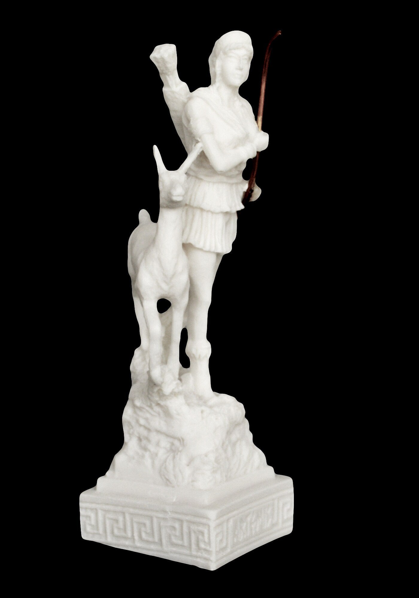 Artemis Diana - Greek Roman Goddess of Hunt, the Wilderness, Wild animals, the Moon and Chastity - Alabaster Statue