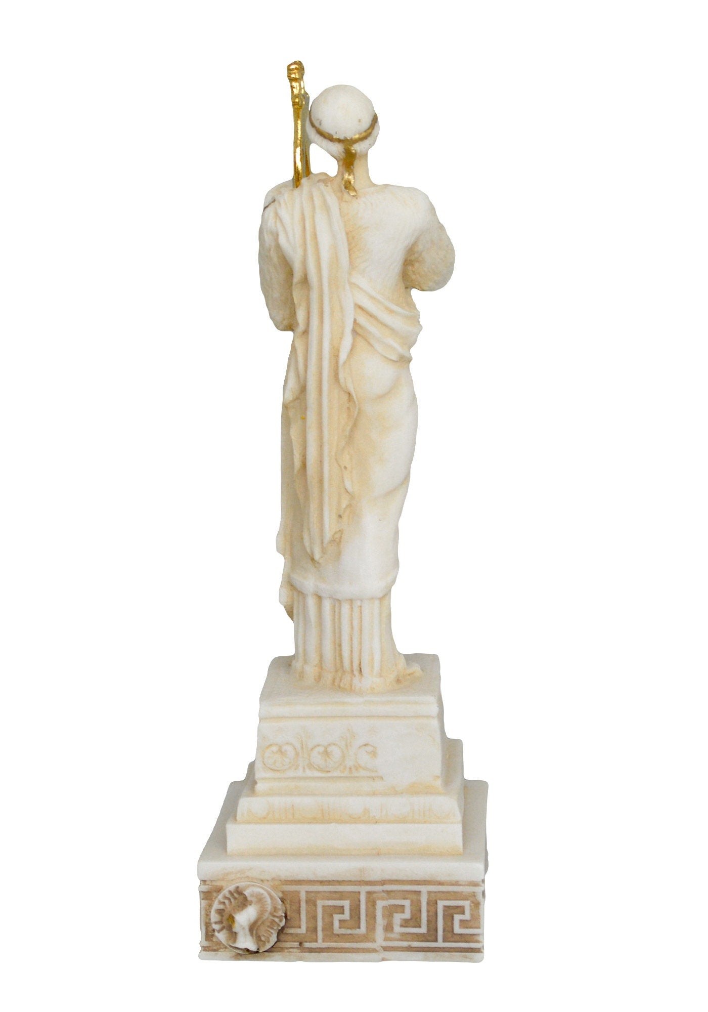 Apollo - Greek Roman God of the Sun,Light,Music,Poetry,Healing,Prophecy,Knowledge,Order,Beauty,Archery,Agriculture- Aged Alabaster Statue