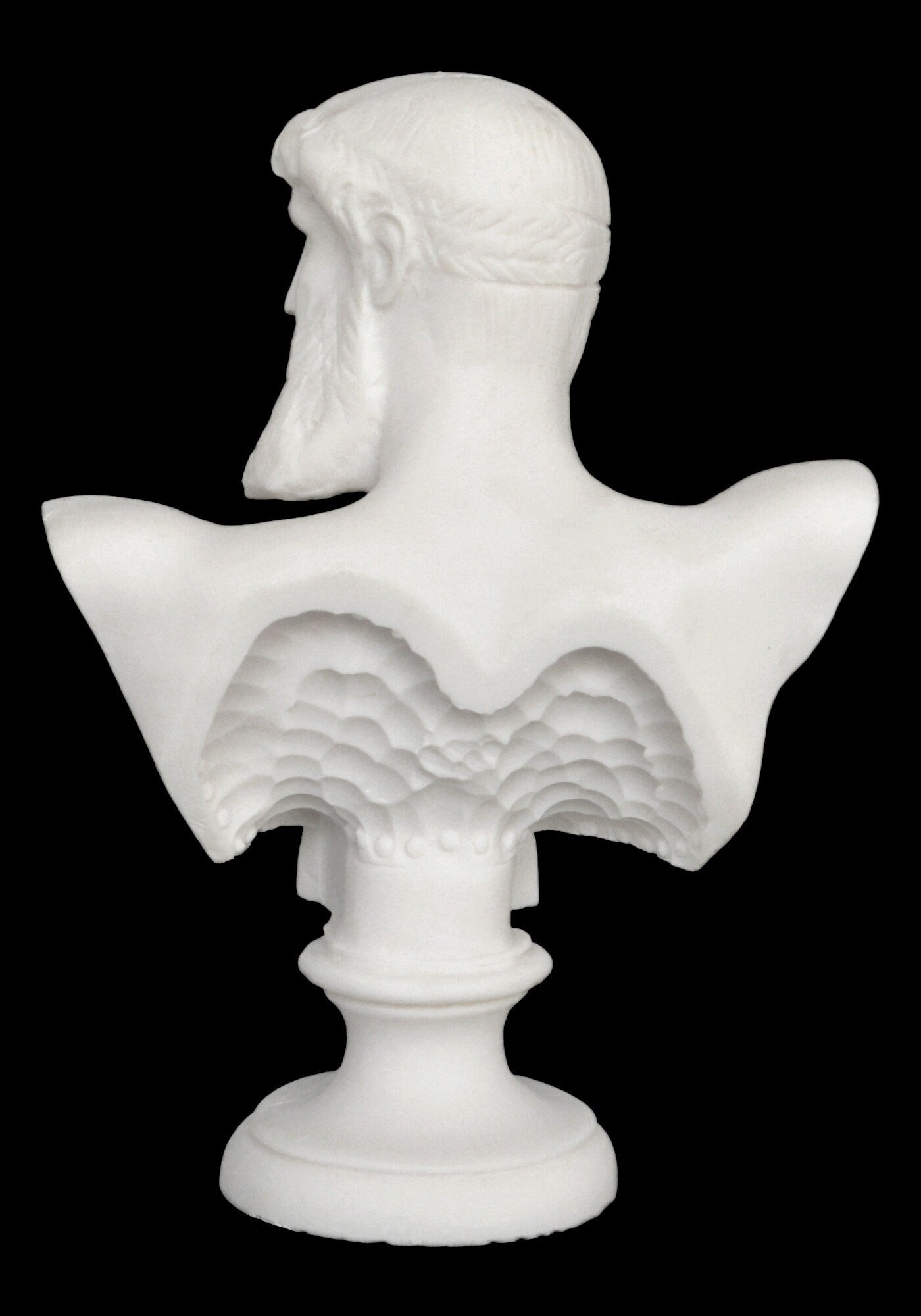 Poseidon Neptune - Greek Roman God of the Sea, Storms, Earthquakes and Horses - Protector of Seafarers - Alabaster Bust Statue