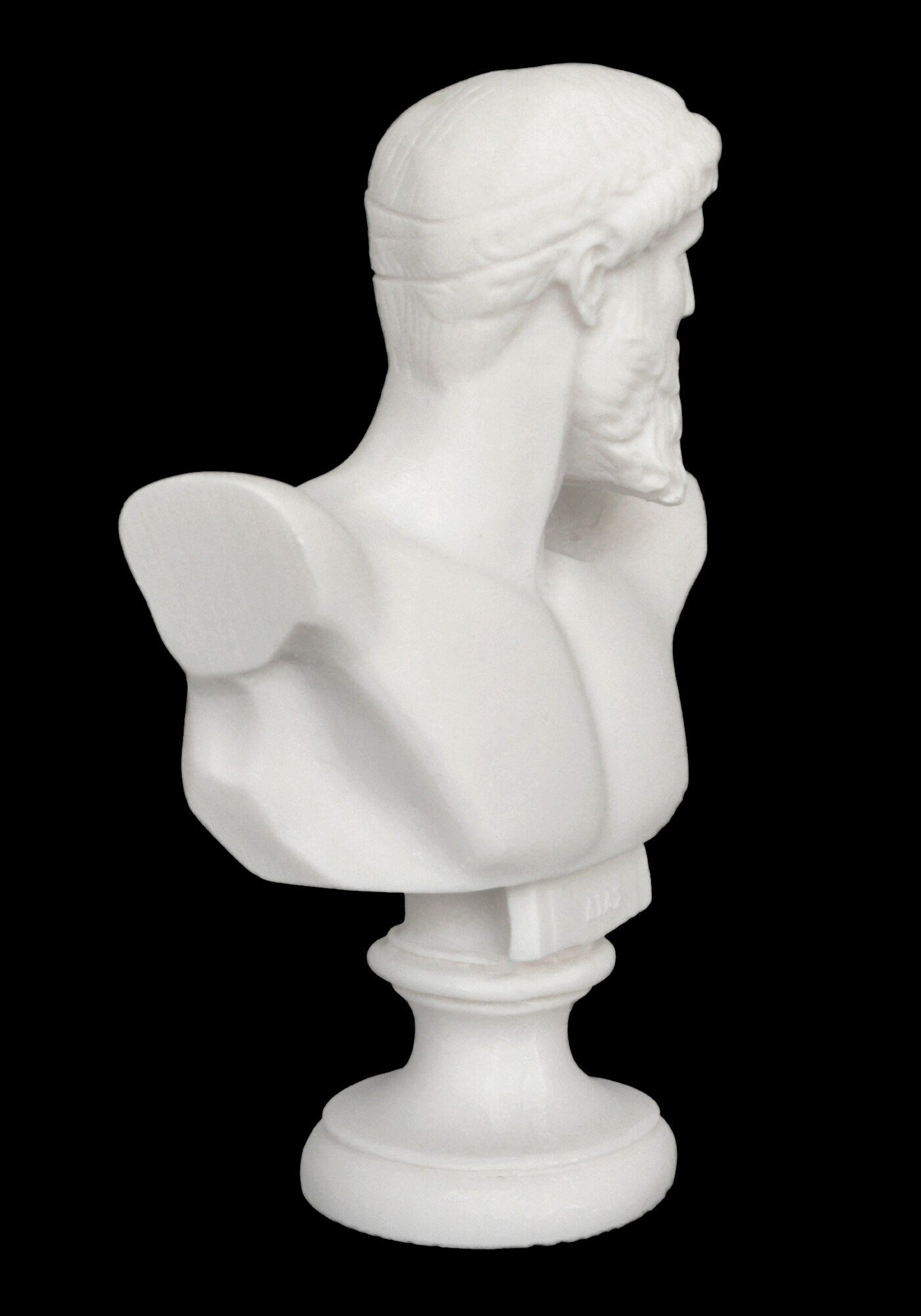 Poseidon Neptune - Greek Roman God of the Sea, Storms, Earthquakes and Horses - Protector of Seafarers - Alabaster Bust Statue