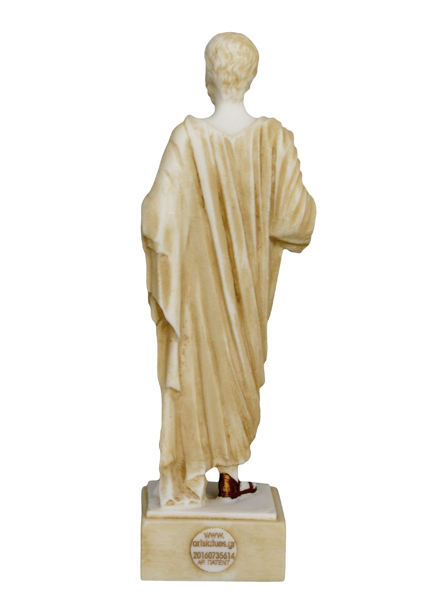 Plato - Ancient Greek Philosopher whose writings are still a major part of philosophical thought - Academy - Aged Alabaster Statue