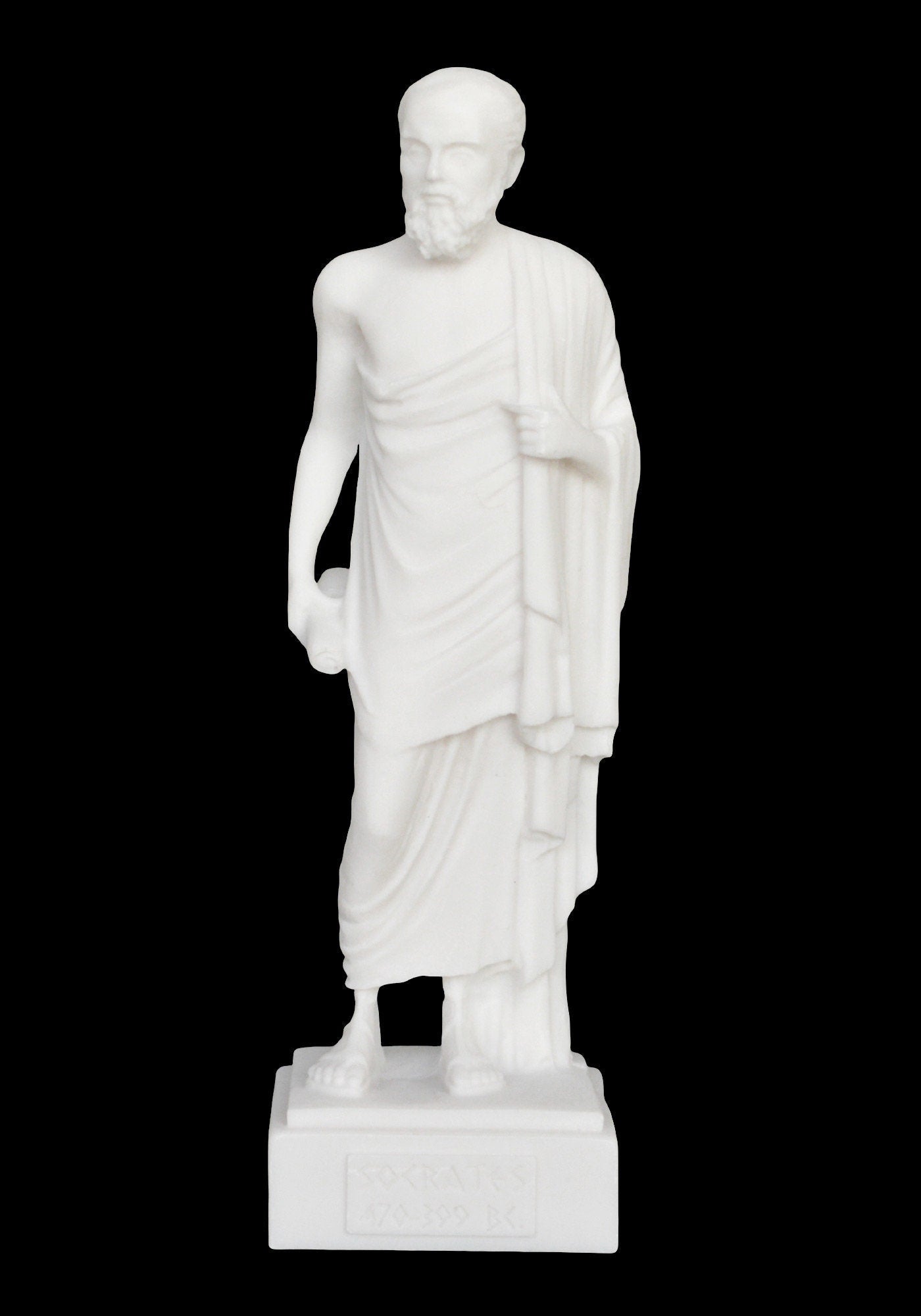 Socrates - Ancient Greek Philosopher - 470-399 BC - Teacher of Plato - Father of Western Philosophy - Alabaster Statue