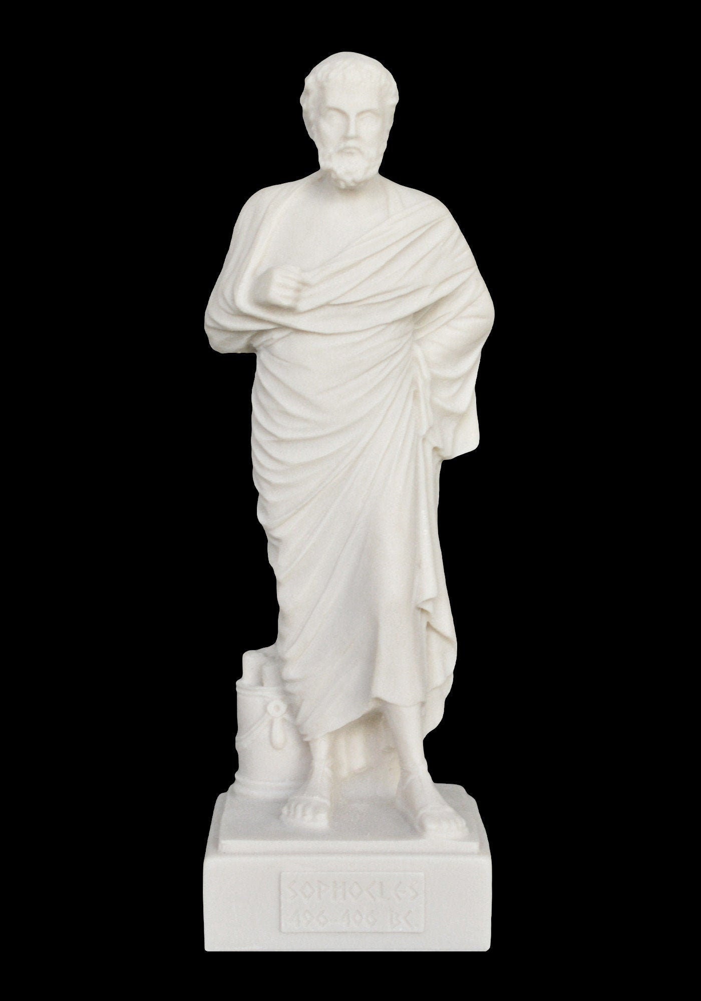 Sophocles - Ancient Athenian Tragedian - 497-406 BC - Theater - Oedipus, Antigone - Dramatic StructureI Innovations - Alabaster Statue