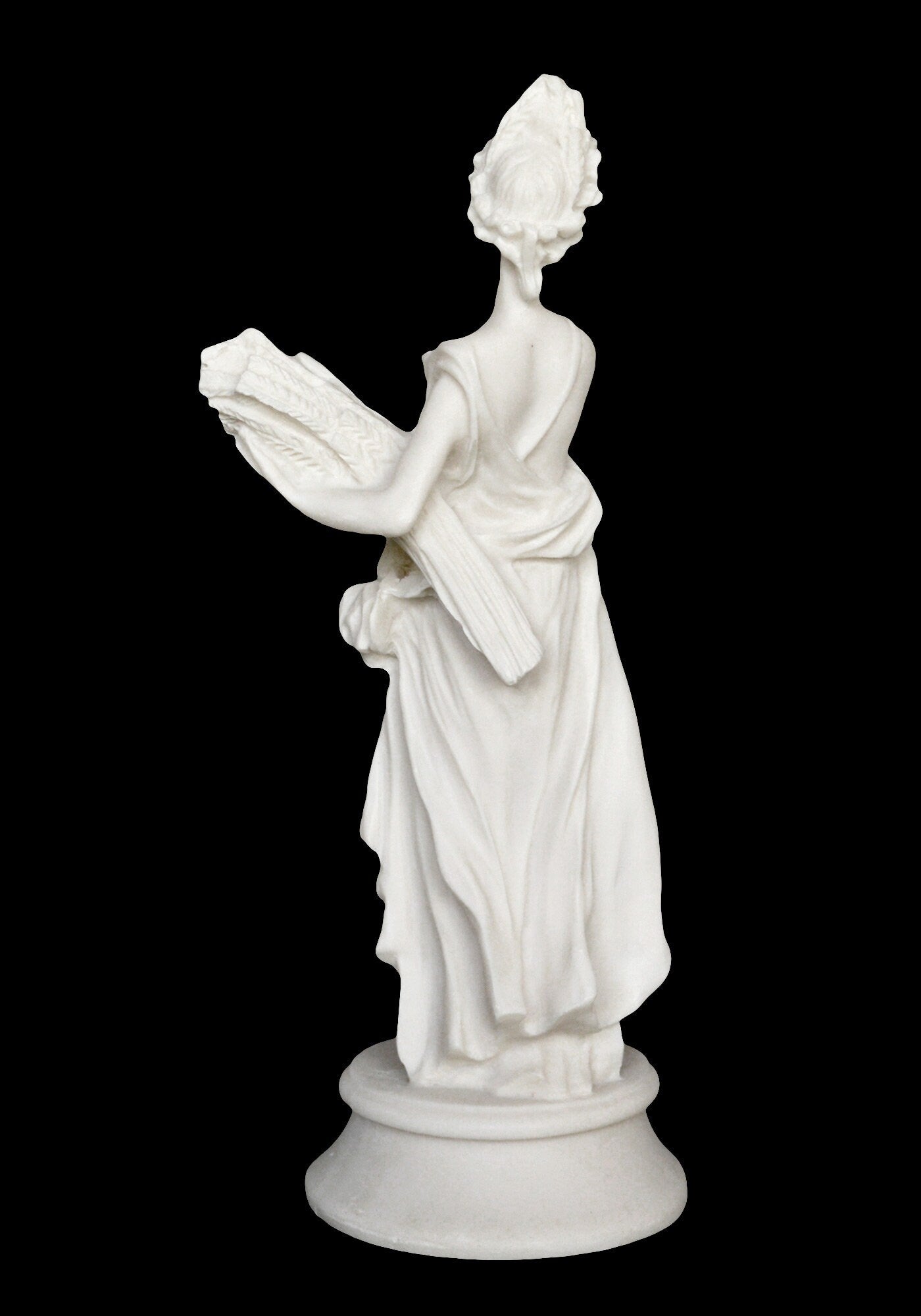 Demeter Ceres - Greek Roman Goddess - She had control over the harvest and the growing of grains - Persephone's Mother - Alabaster Statue