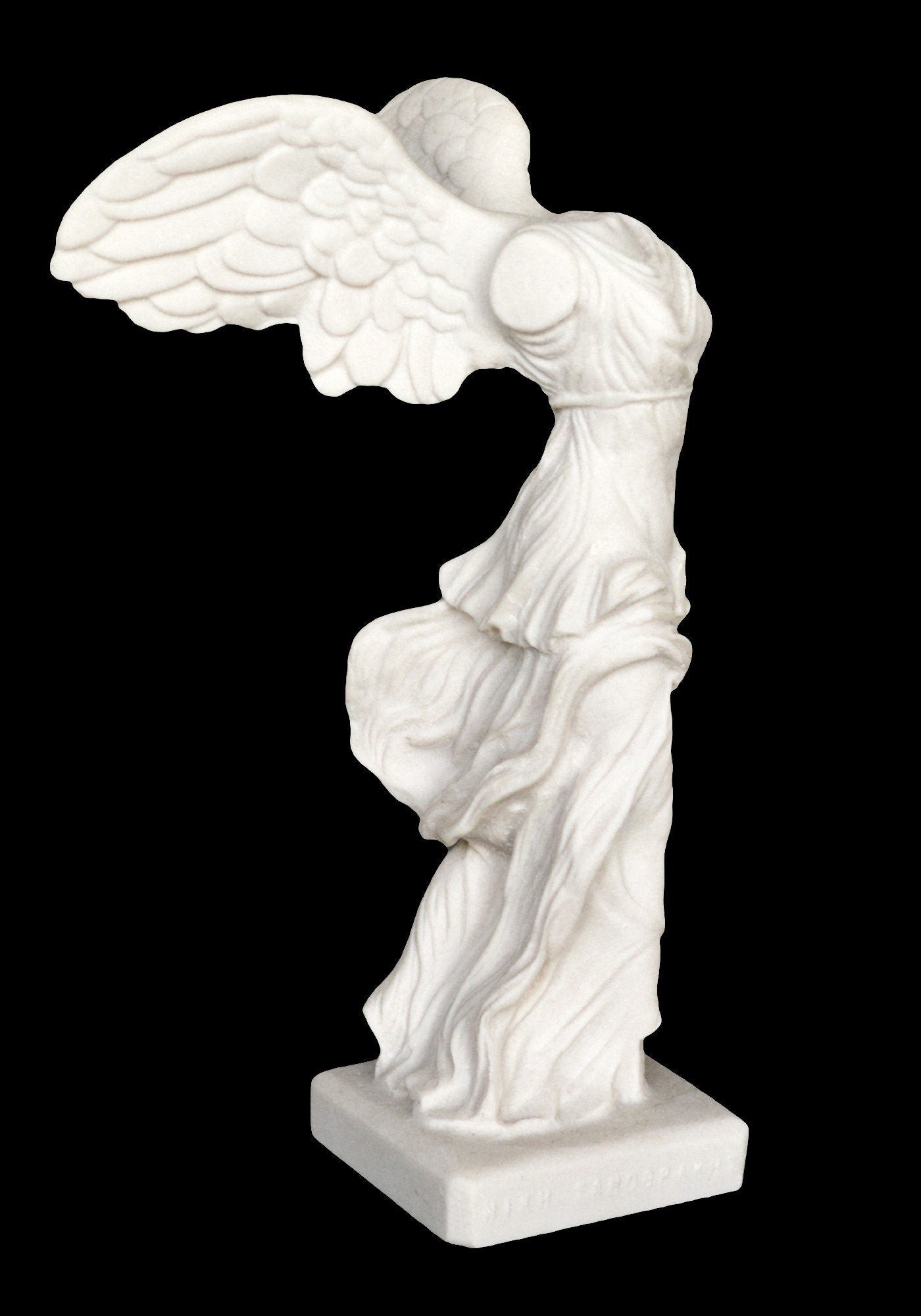 Nike - Winged Victory of Samothrace - One of the World's Most Celebrated Sculptures - Louvre Museum - Reproduction - Alabaster Sculpture