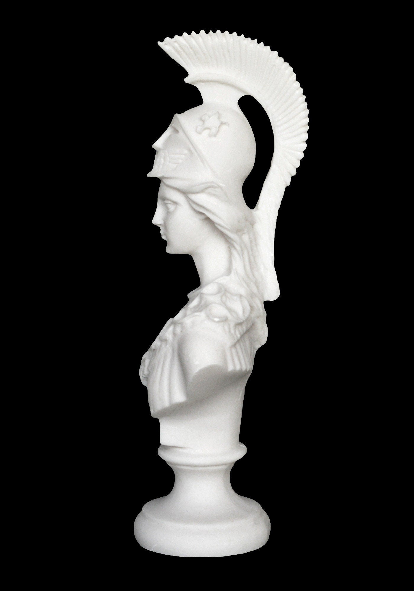 Athena Minerva - Greek Roman Goddess of Strength, Strategy, Symbol of Wisdom - Alabaster Bust