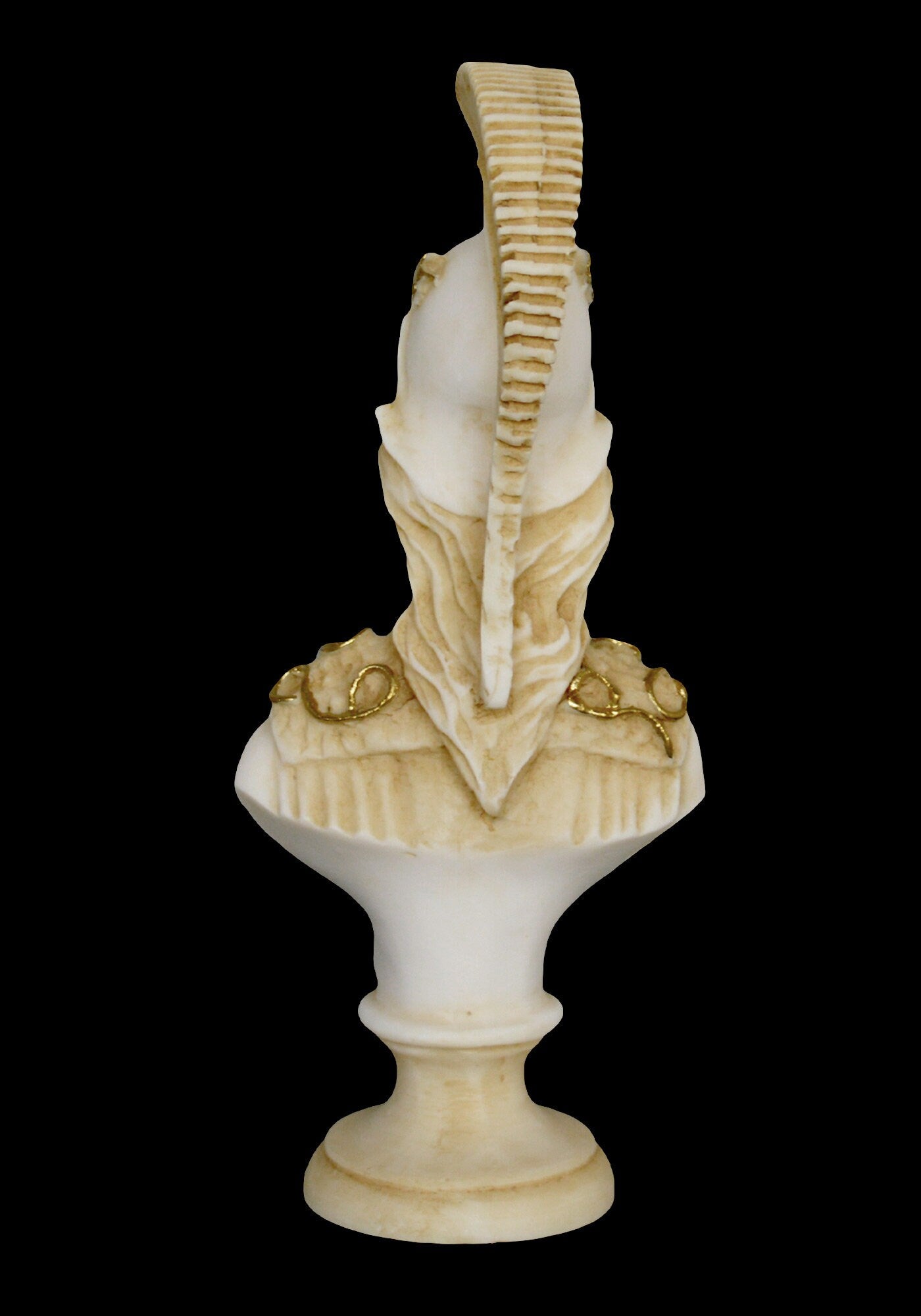 Athena Minerva Bust - Greek Roman Goddes of Wisdom, Strength, Strategy, Courage, Inspiration, Arts, Crafts - Aged Alabaster Statue