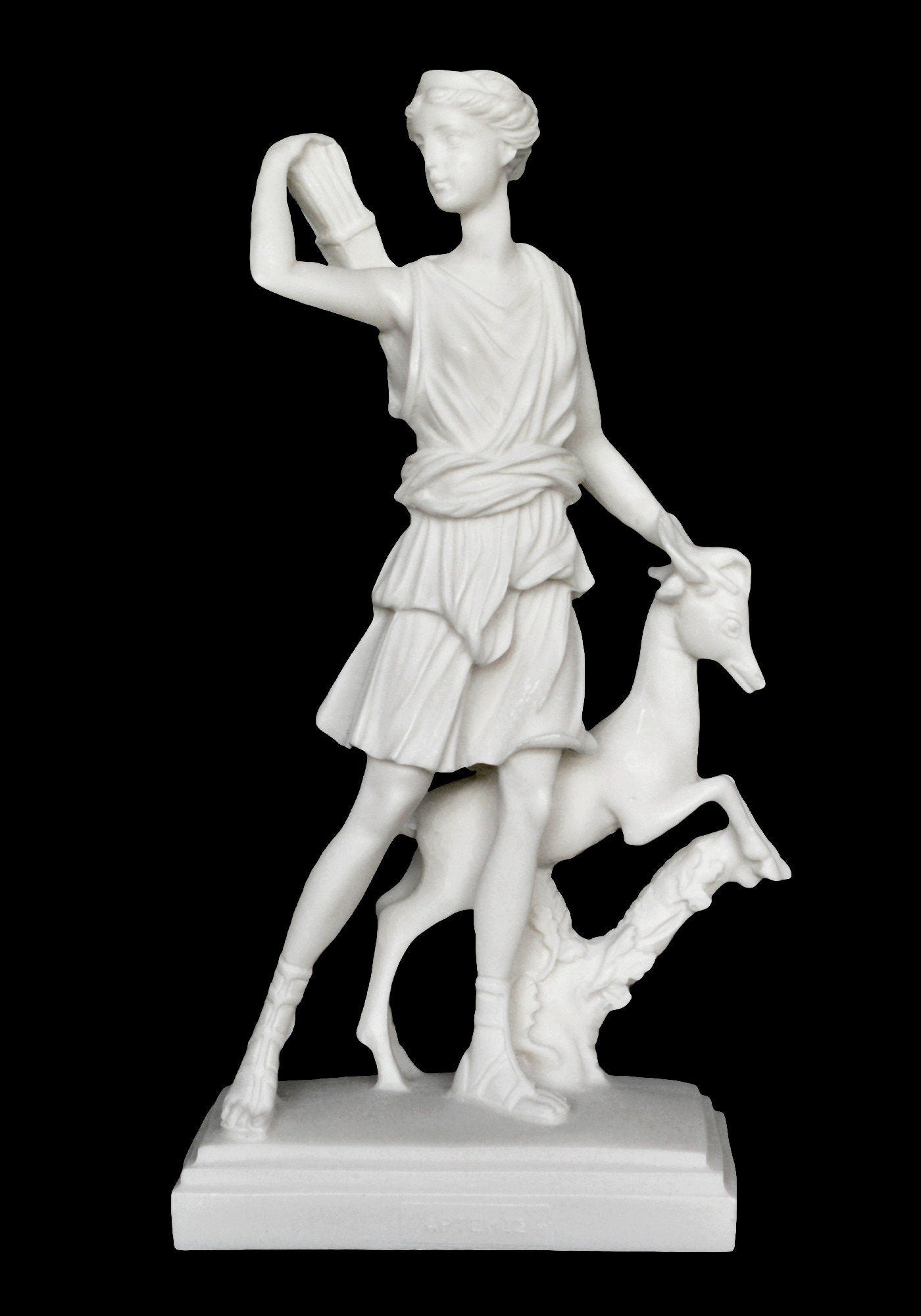 Artemis Diana – Greek Roman Goddess of Hunt, the Wilderness, Wild Animals, the Moon, and Chastity - Sister of Apollo - Αlabaster Statue