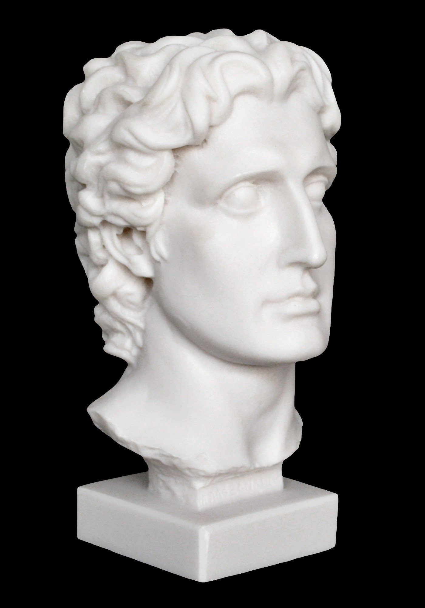 Alexander the Great - King of Macedon - 356–323 BC - Son of Philip - Visionary Leader - Alabaster Bust Sculpture