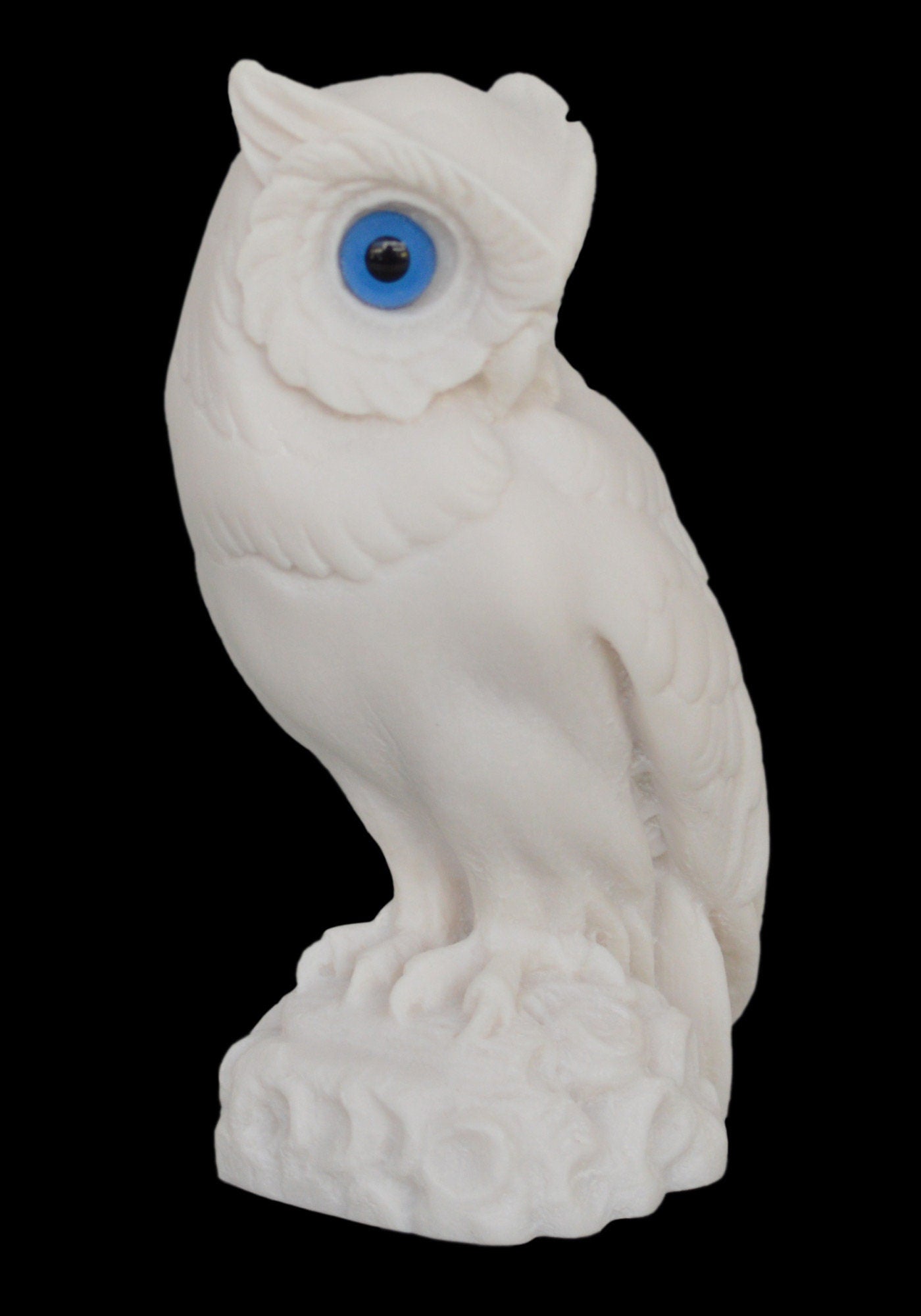 Owl Of Wisdom and Knowledge - Symbol of Goddess Athena Minerva - Ancient Greece - Alabaster Sculpture