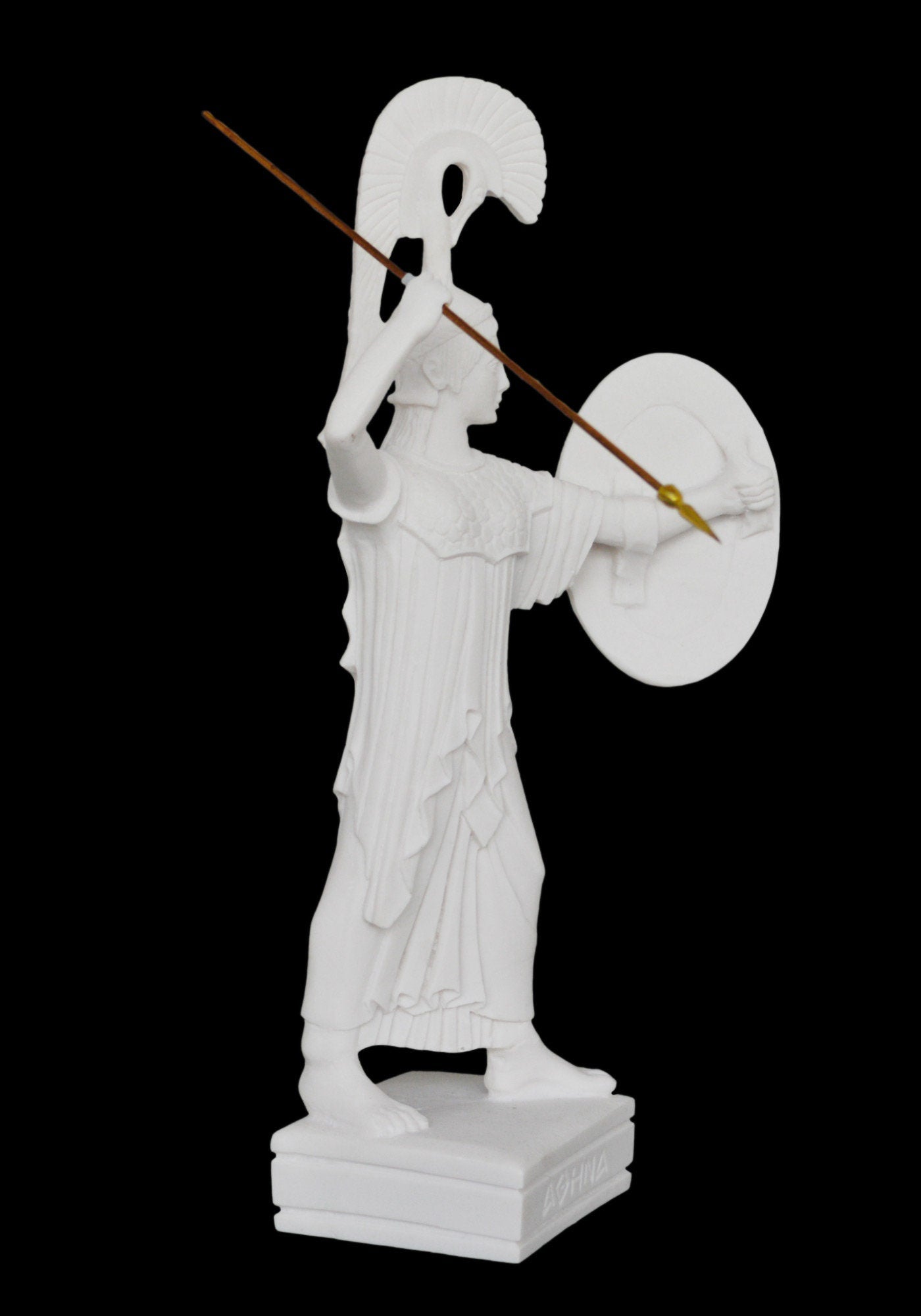 Athena Minerva - Greek Roman Goddess of Wisdom, Strength, Strategy, Courage, Inspiration, Arts, Crafts, and Skill - Alabaster Statue