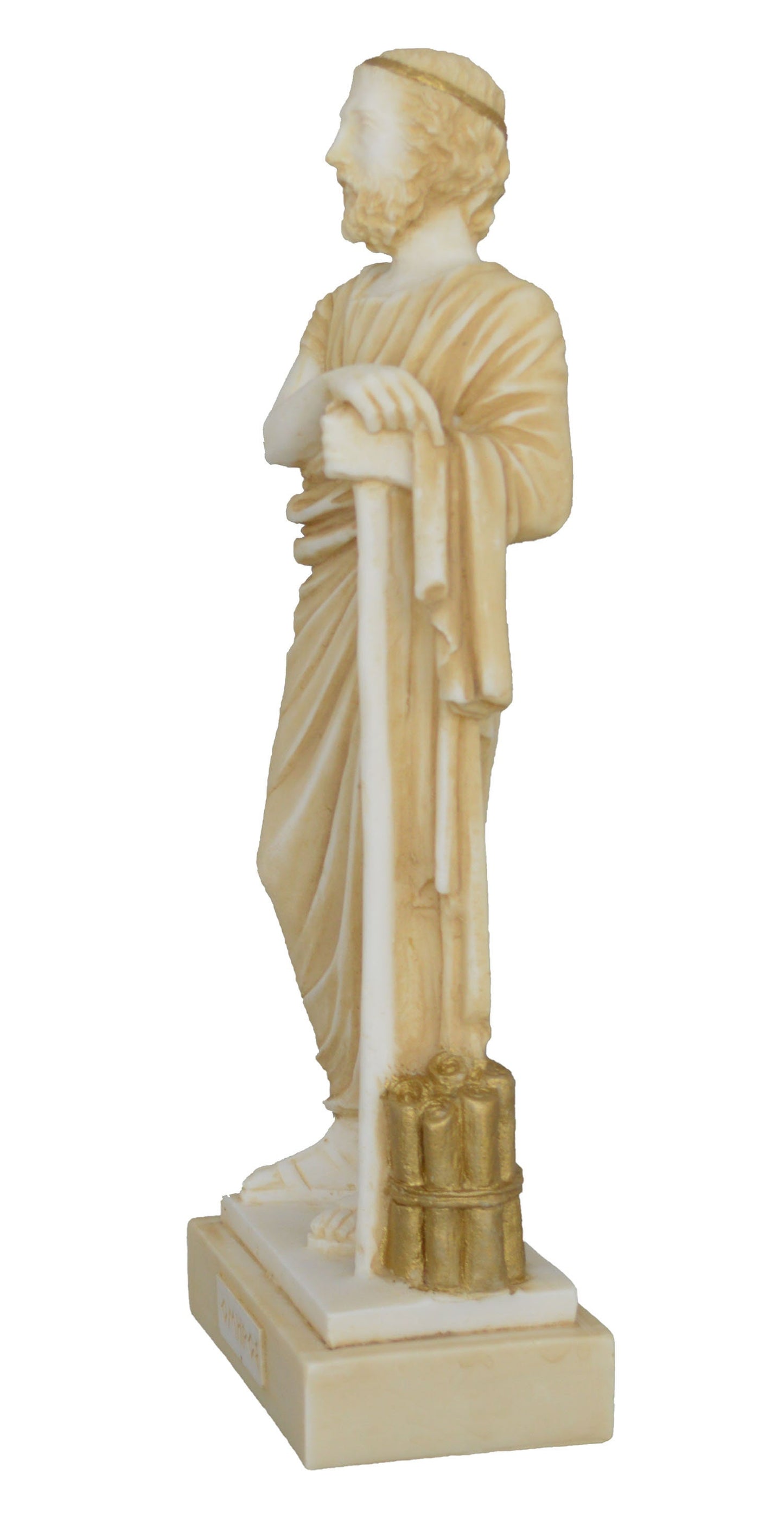 Homer - Ancient Greek Poet - Iliad and Odyssey - Most Influential Author in the Western World - Aged Alabaster Statue