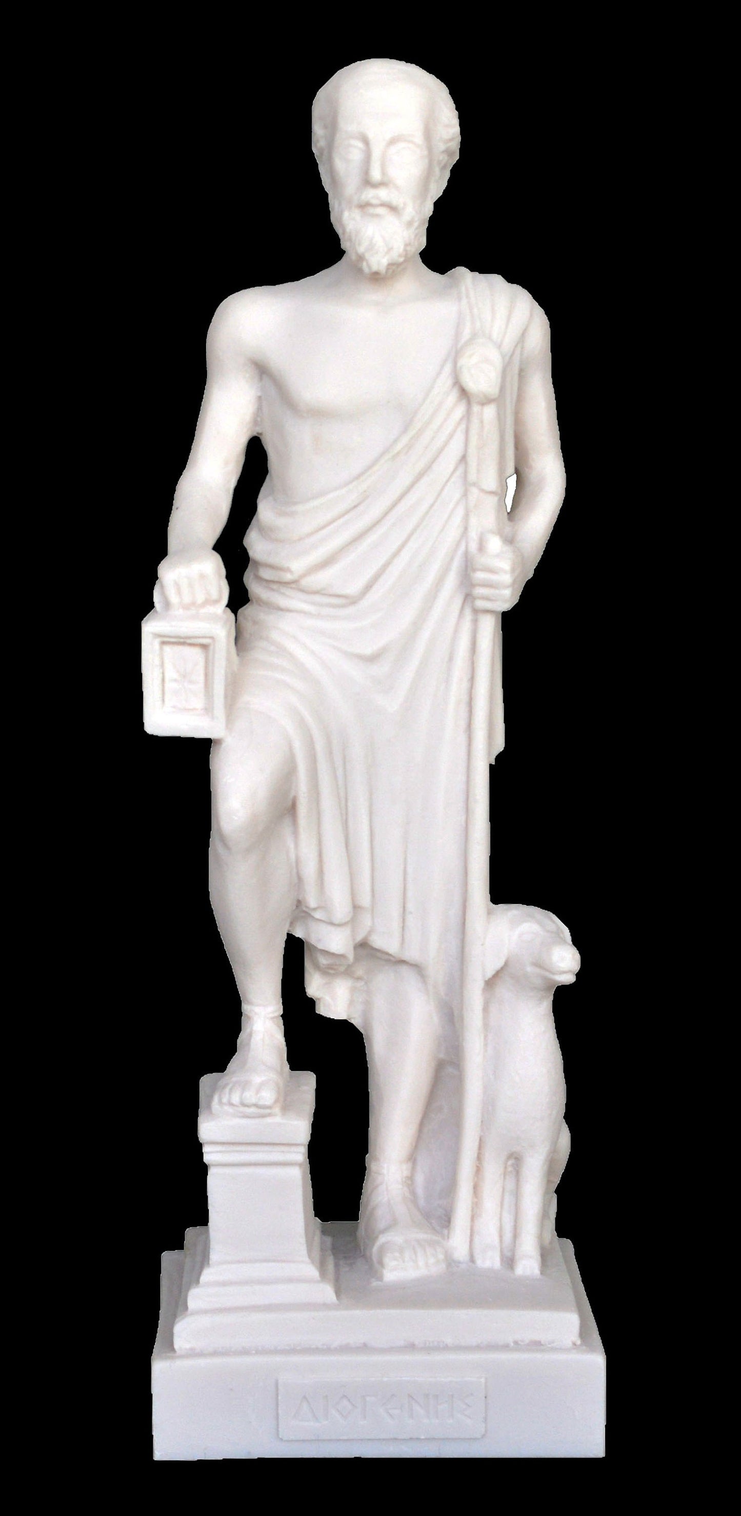 Diogenes the Cynic - Ancient Greek Philosopher - Cynicism - Student of Antisthenes - Alabaster Statue Sculpture