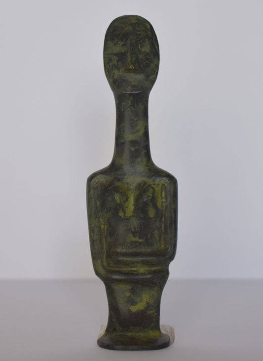 Cycladic Female Bust - Figure from Keros island - pure bronze  statue