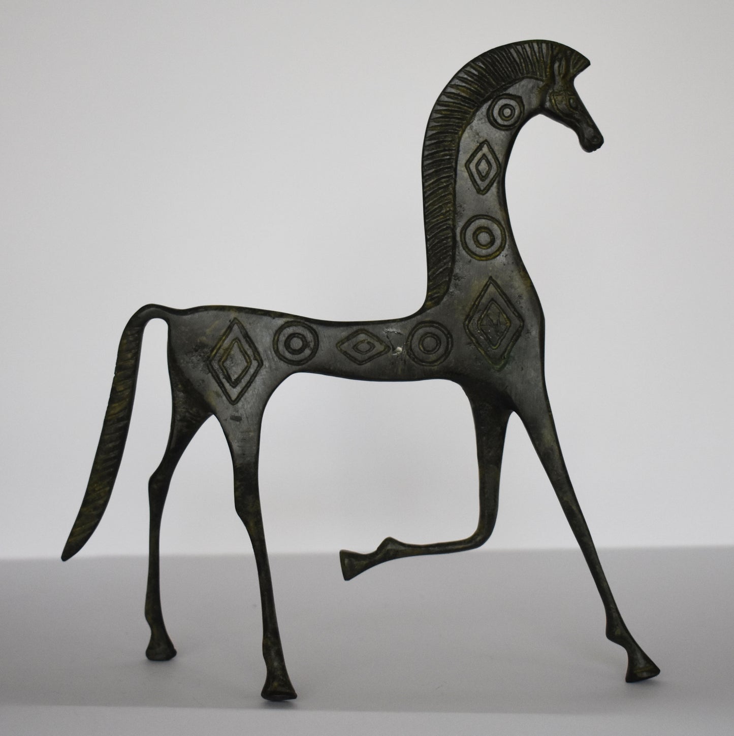 Ancient Greek Horse - History - pure Bronze Sculpture - Symbol of Wealth and Prosperity