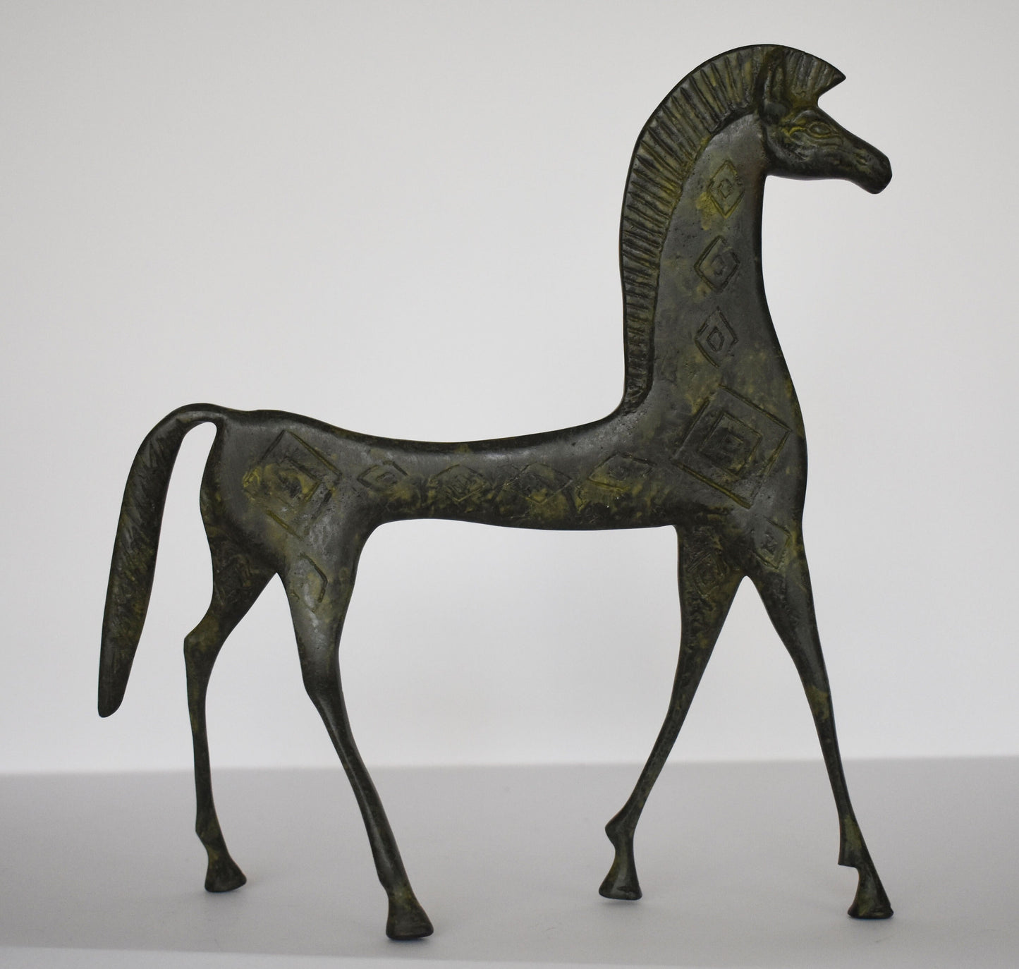 Ancient Greek Horse - pure Bronze Sculpture - Symbol of wealth, power, and prestige