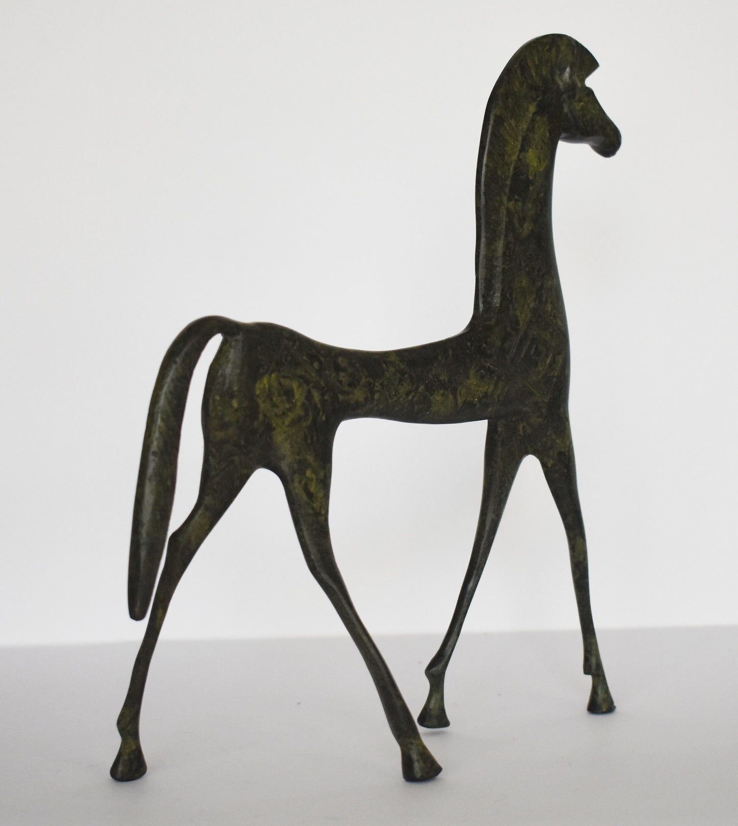 Ancient Greek Horse - pure Bronze Sculpture - Symbol of wealth, power, and prestige