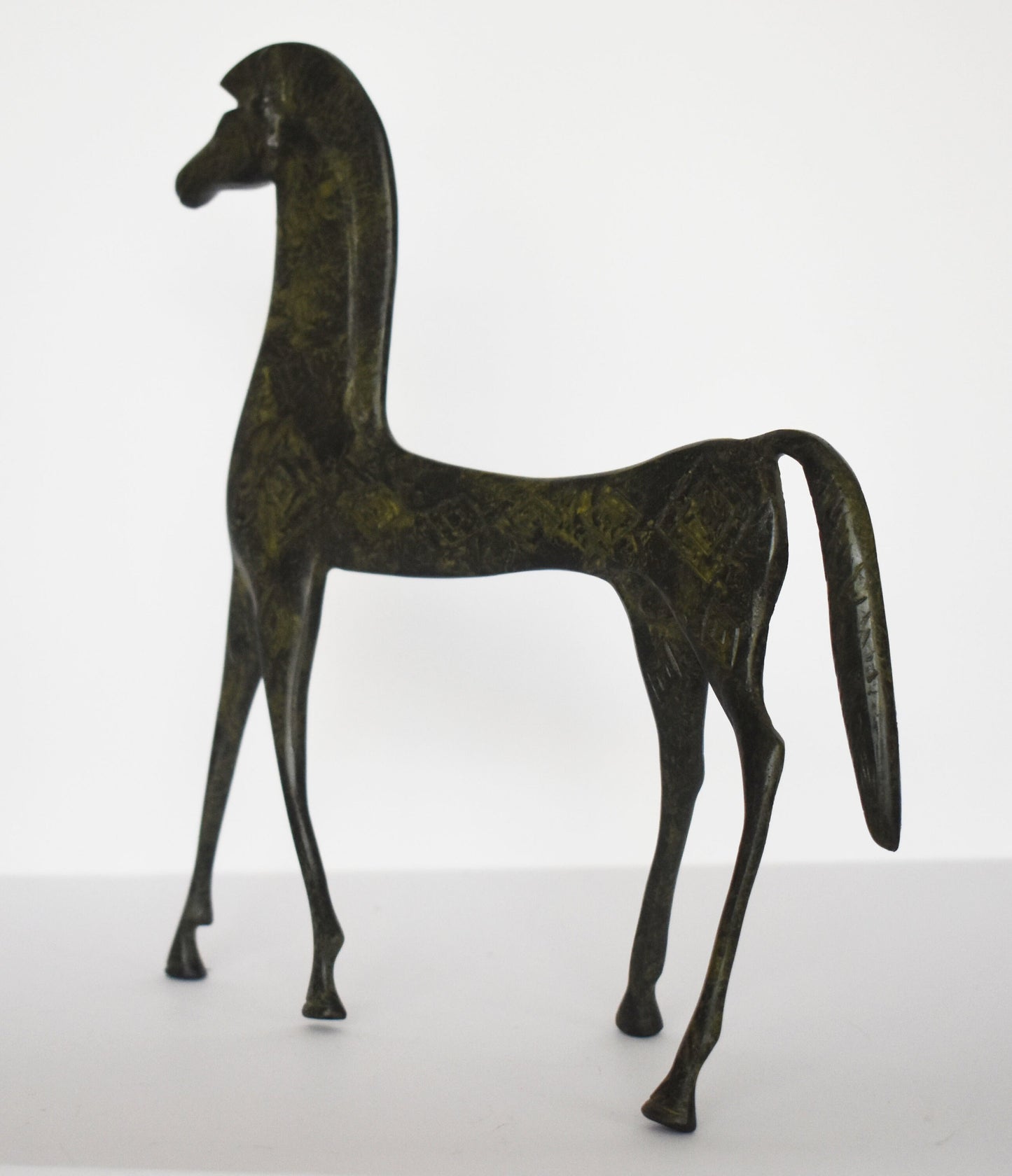 Ancient Greek Horse - pure Bronze Sculpture - Symbol of wealth, power, and prestige