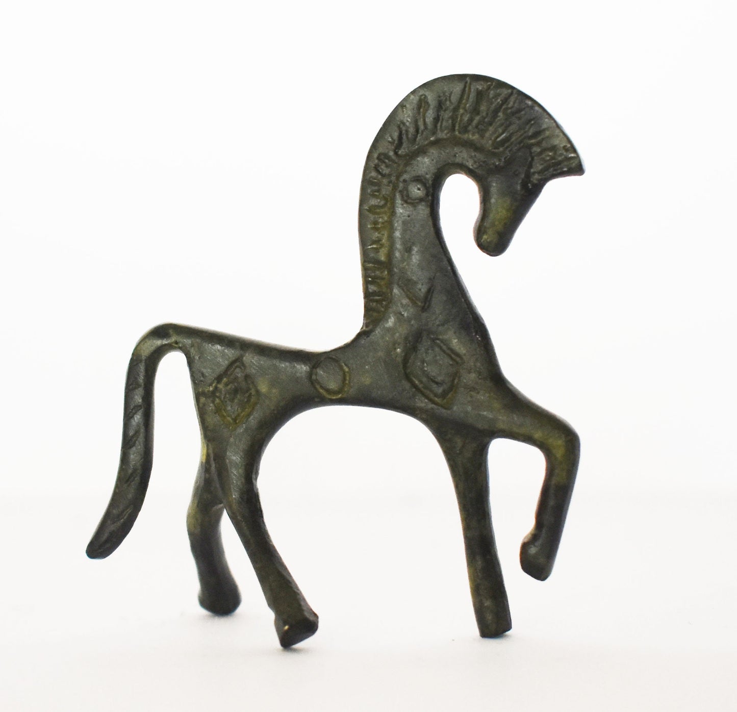 Ancient Greek Horse - pure Bronze Sculpture - Symbol of Wealth and Prosperity - Companion of Humans, Heroes, and Gods