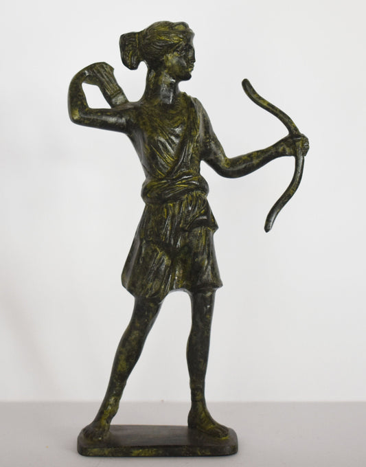 Artemis Diana - Greek Roman goddess of  hunt - pure bronze  statue