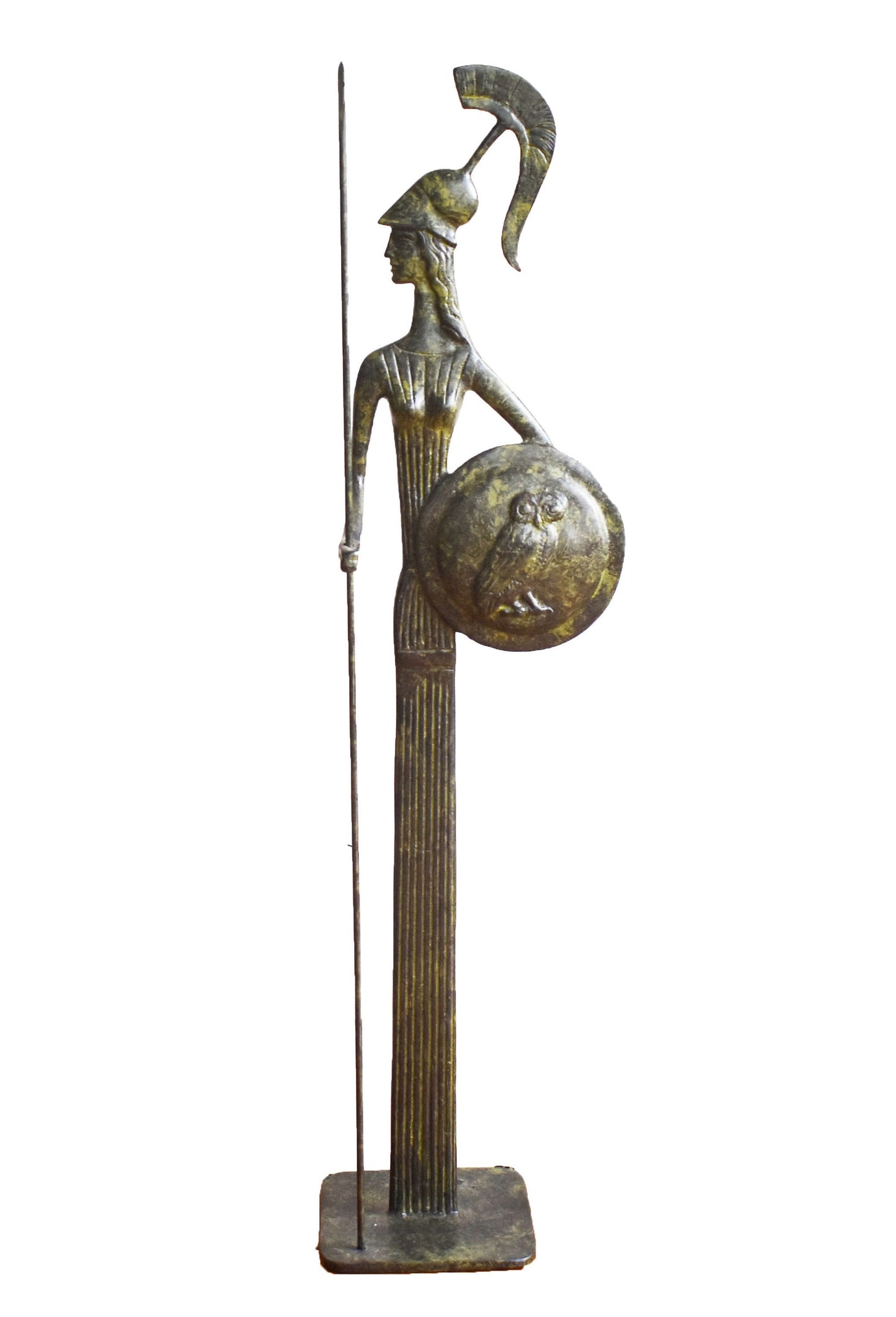 Athena Minerva - Pallas - Greek Roman goddess of  wisdom and strategy - pure bronze  statue