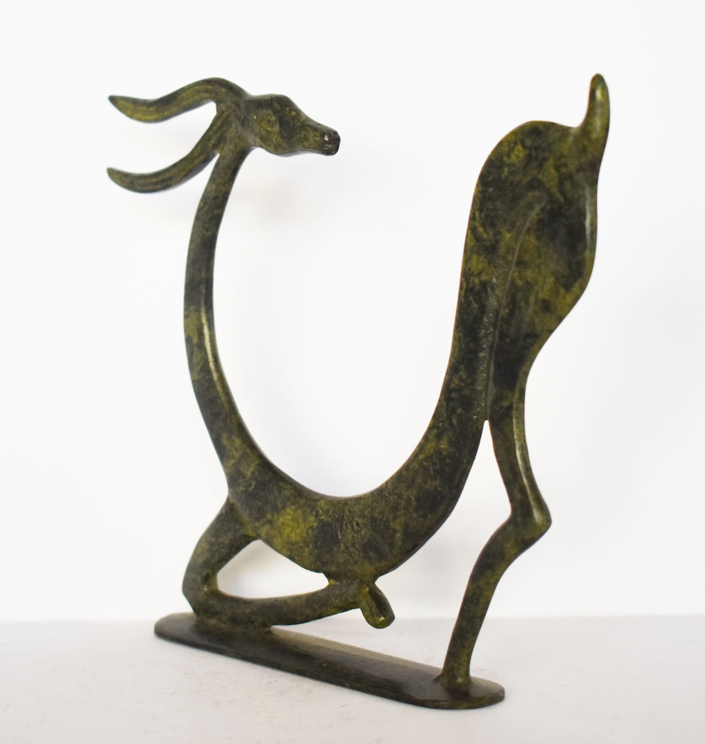 Graceful Ibex - pure Bronze Sculpture - Represents ruggedness, stamina, and affinity with the peaks