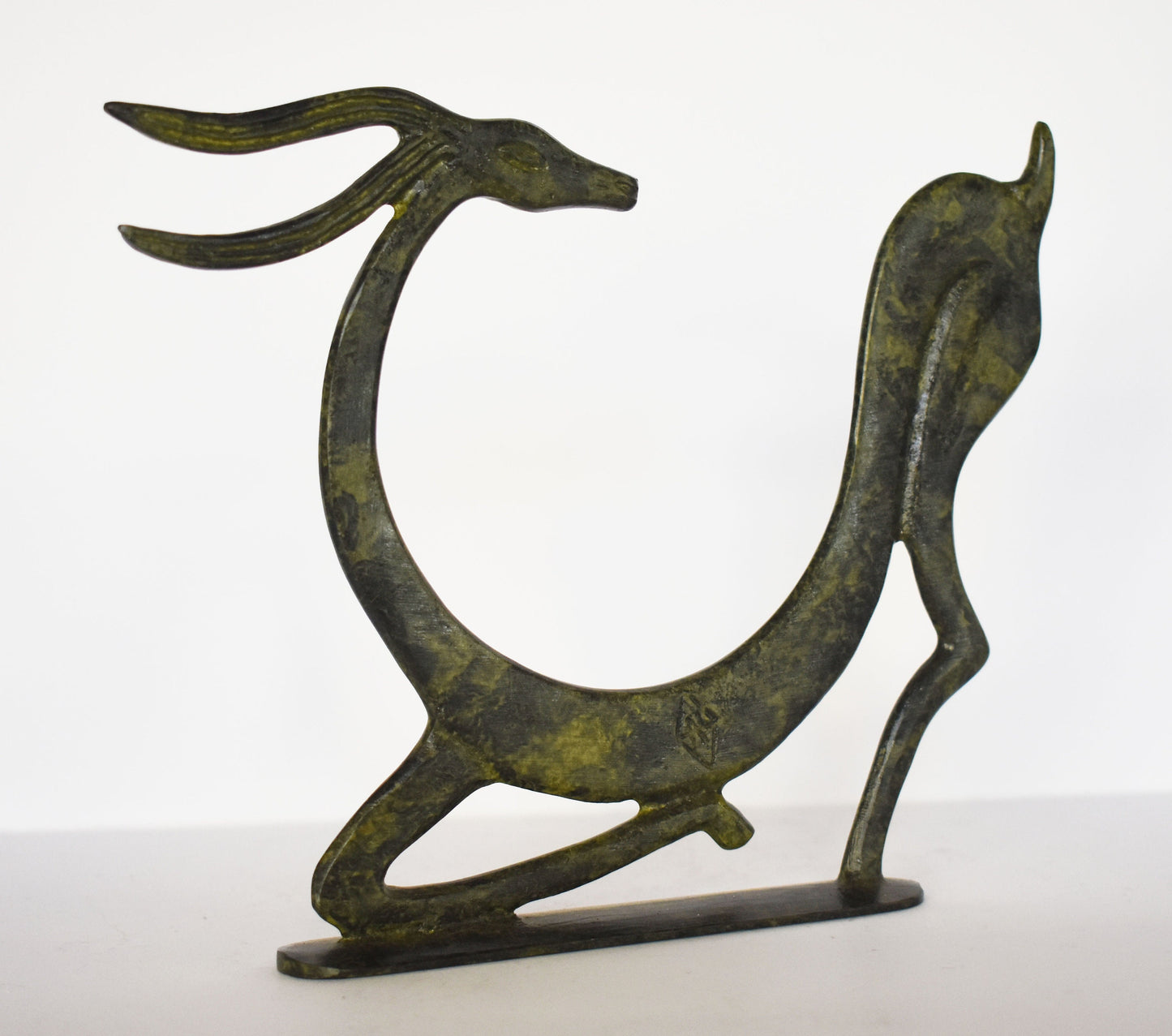 Graceful Ibex - pure Bronze Sculpture - Represents ruggedness, stamina, and affinity with the peaks