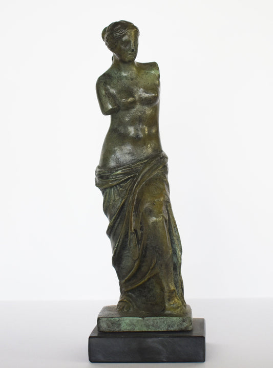 Aphrodite Venus - Greek Roman Goddess of beauty and love - marble base - pure bronze  statue
