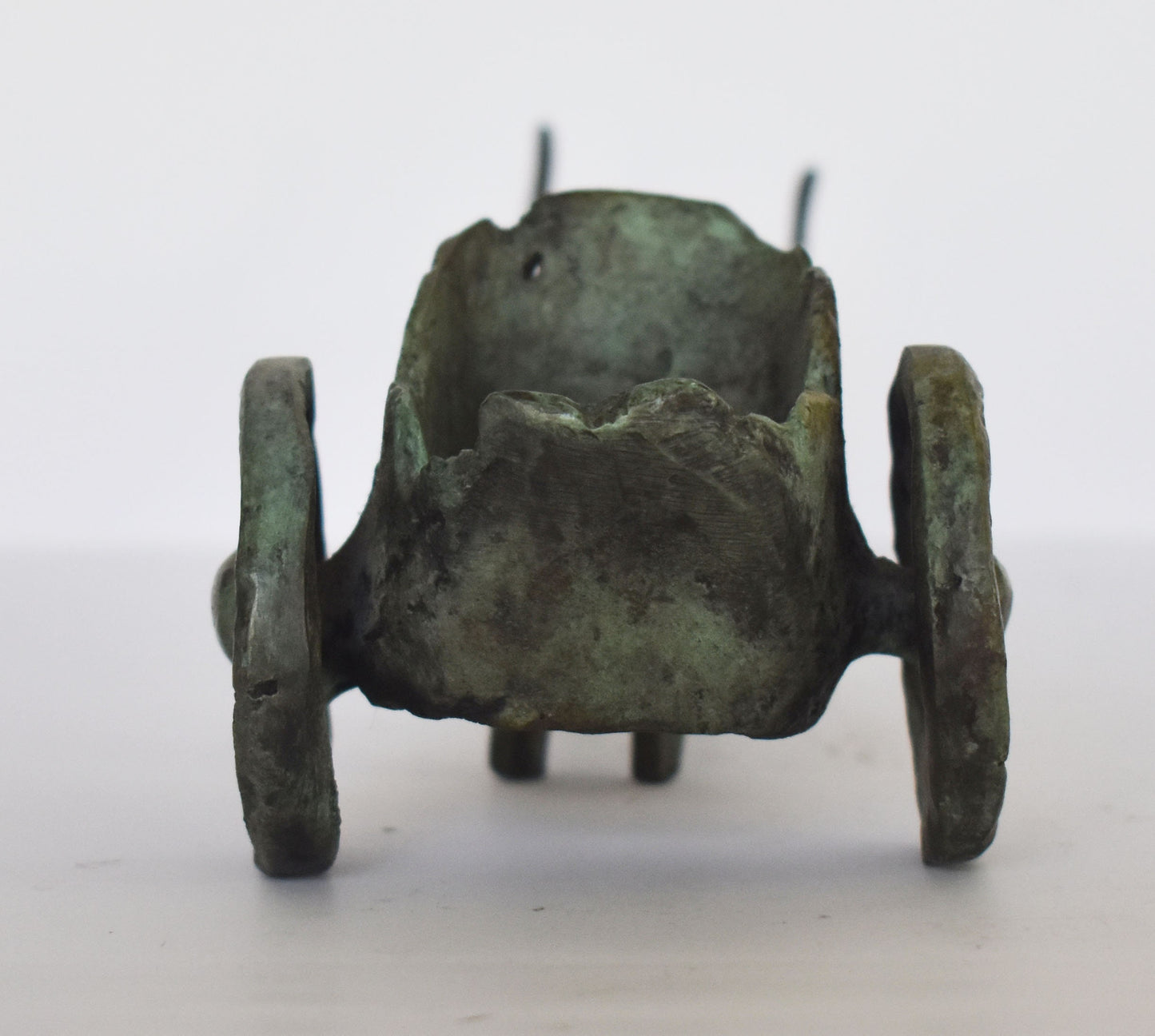 Bronze Oxen and Cart - Classic Period - Ancient Greek Reproduction - Pure Bronze Artifact