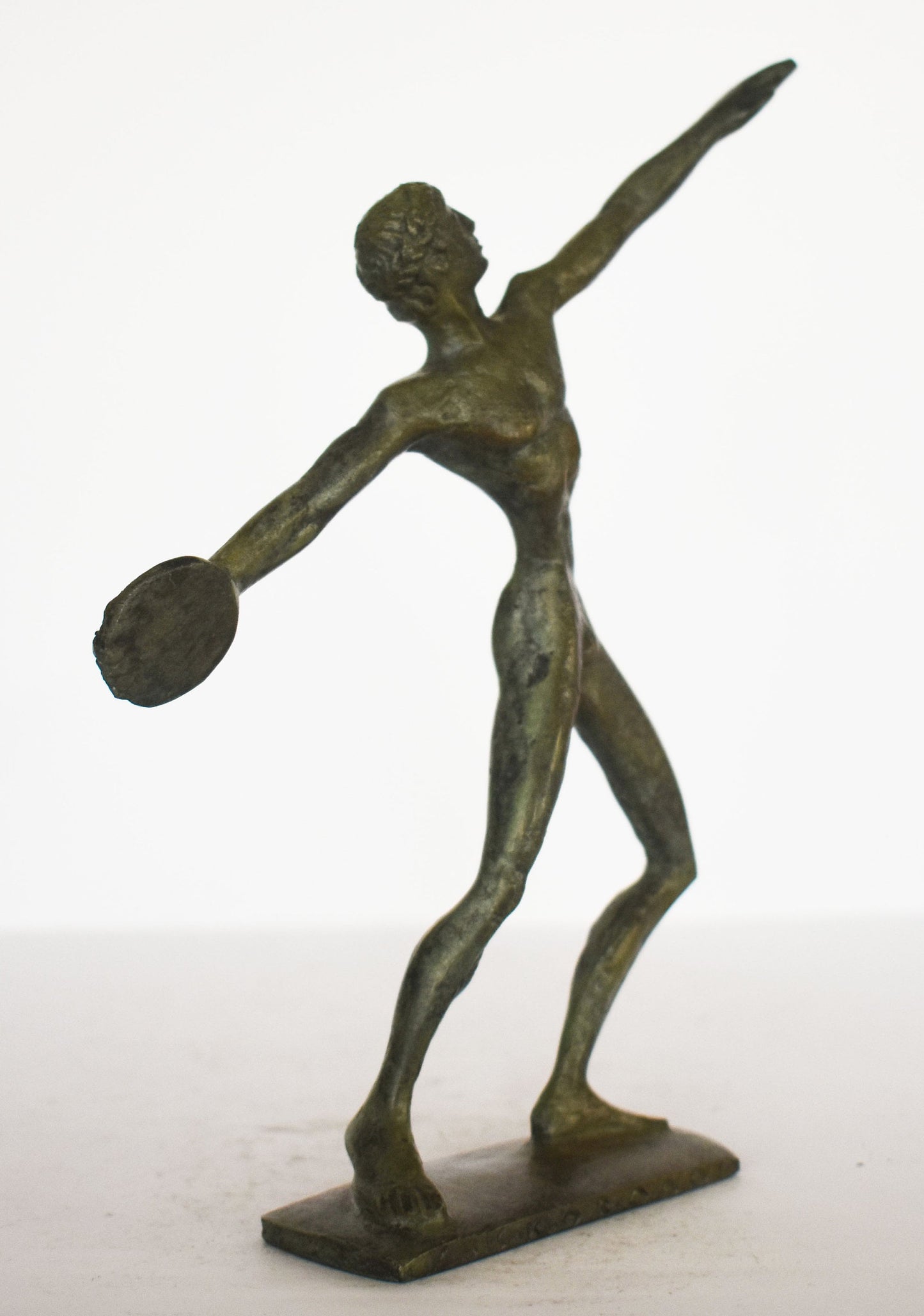 Discobolus - Discus Thrower - Olympic Games athlete - modern - capturing the perfect human form - pure Bronze Sculpture