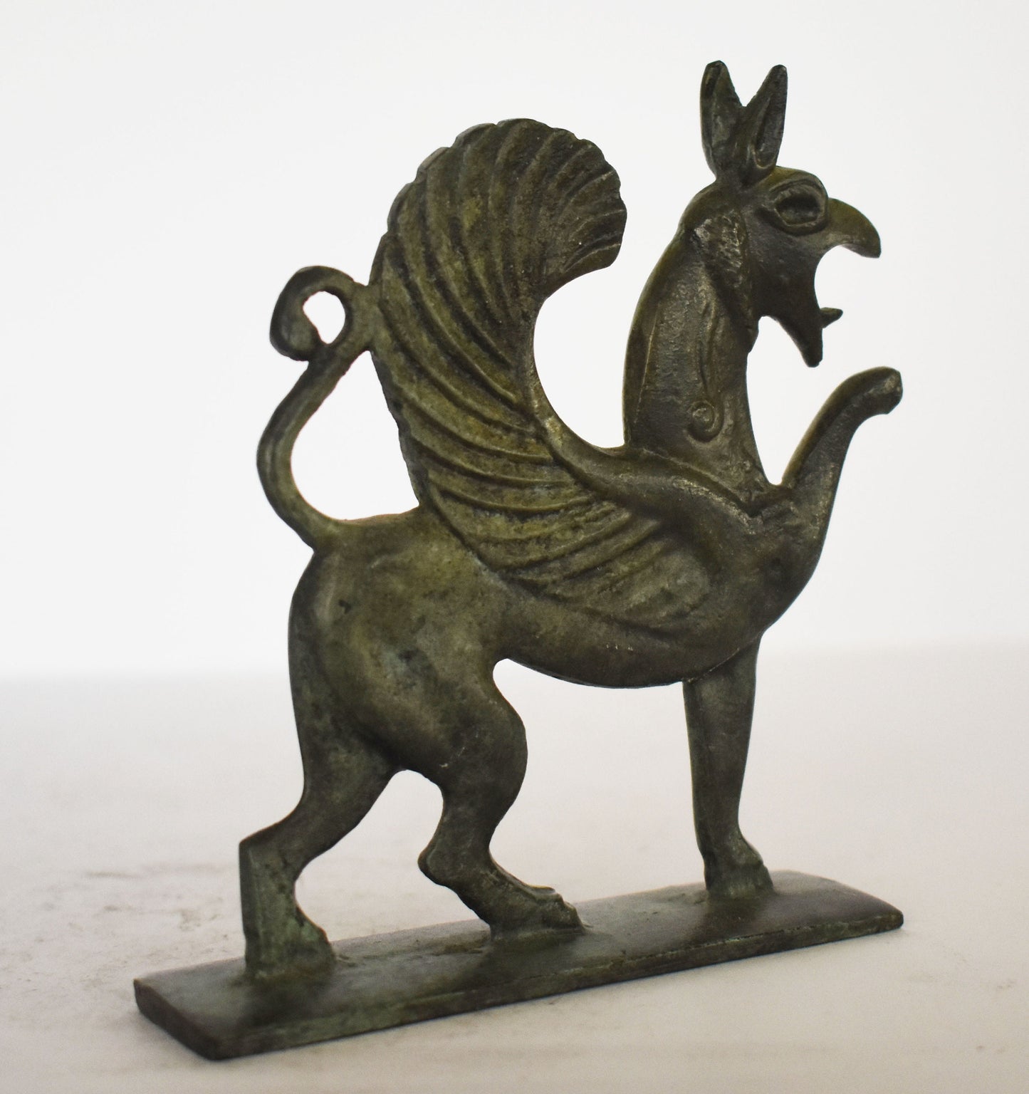 Griffin -  marble base - Ancient Greek legendary creature - Museum Replica - pure Bronze Sculpture
