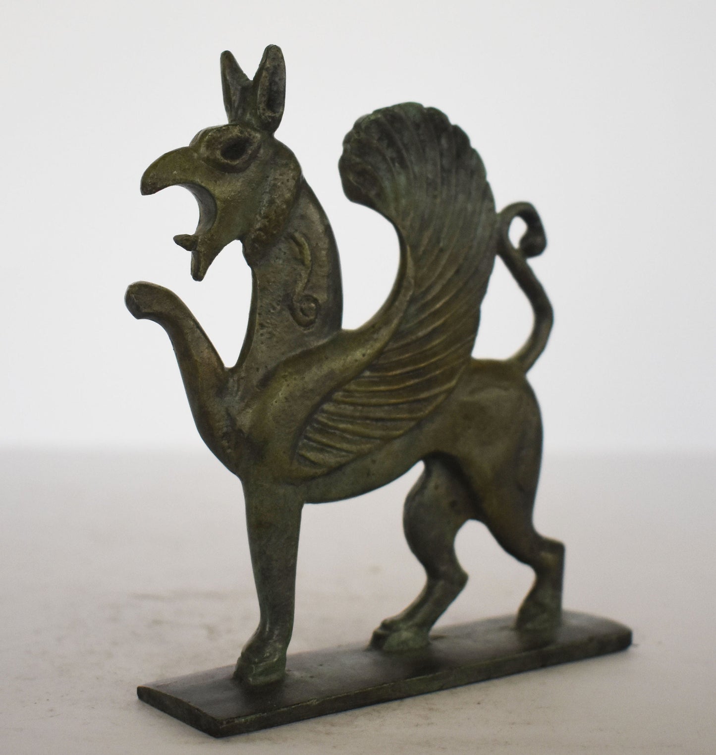 Griffin -  marble base - Ancient Greek legendary creature - Museum Replica - pure Bronze Sculpture