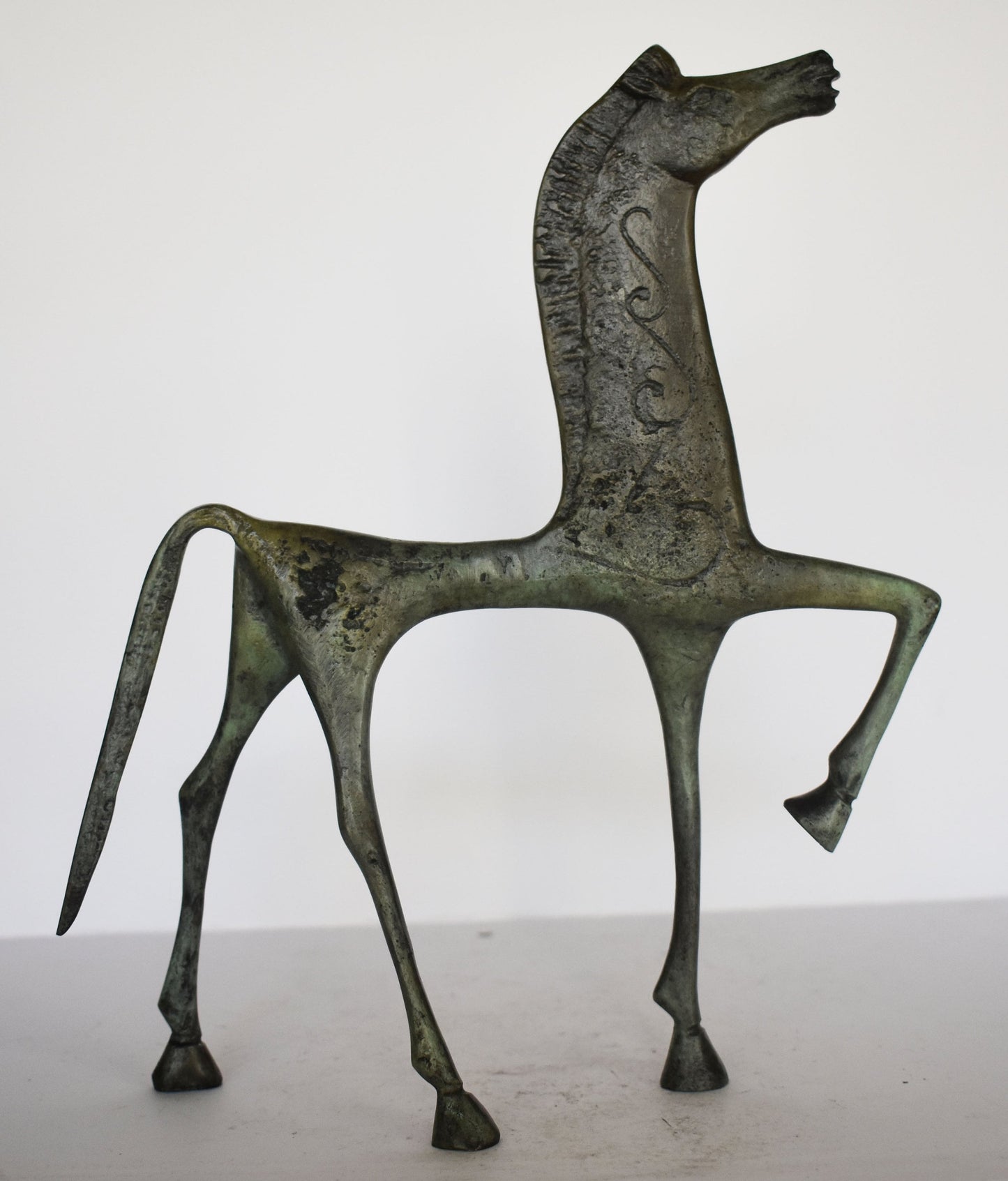 Ancient Greek Horse - pure Bronze Sculpture - Quality Art - Symbol of Wealth and Prosperity