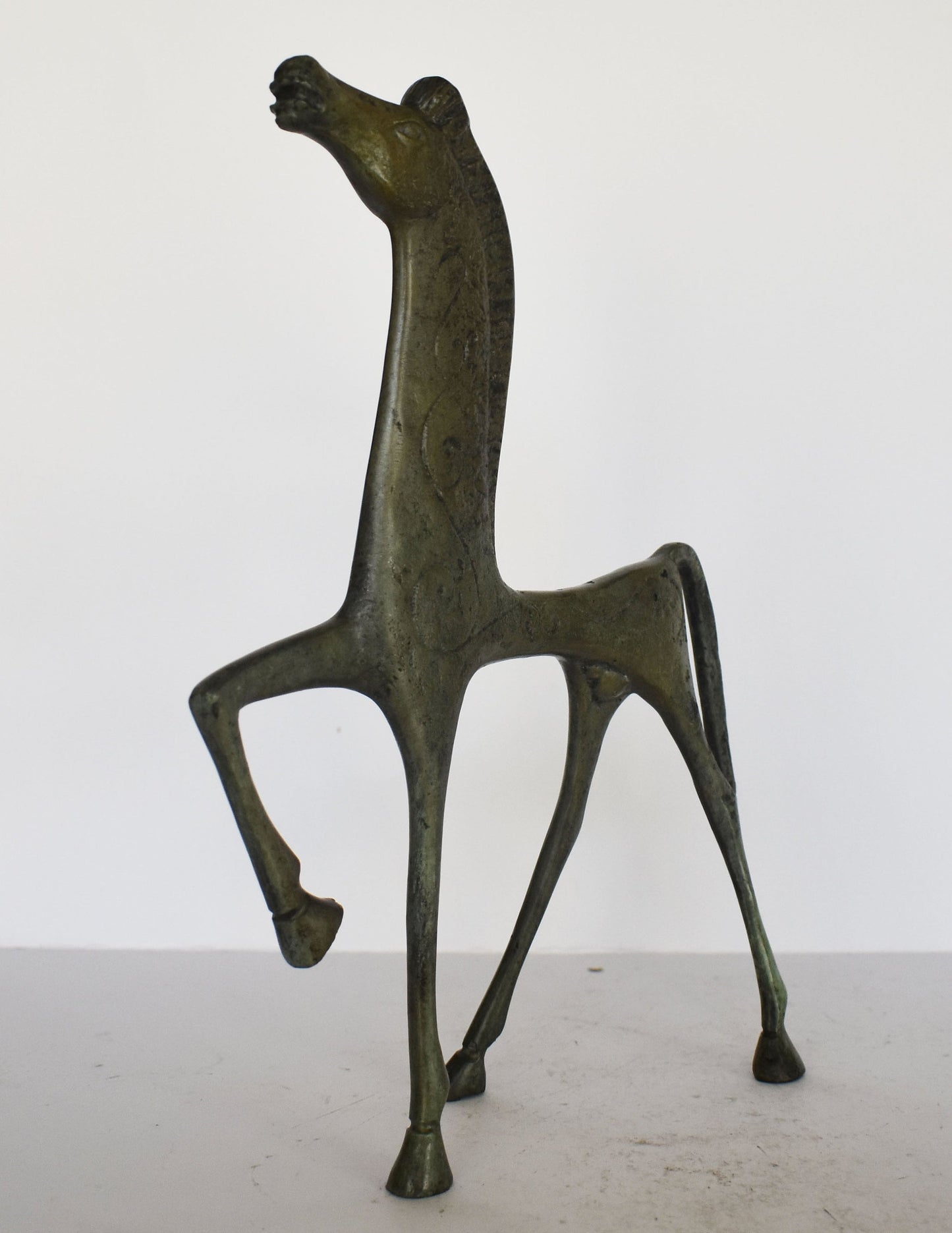 Ancient Greek Horse - pure Bronze Sculpture - Quality Art - Symbol of Wealth and Prosperity