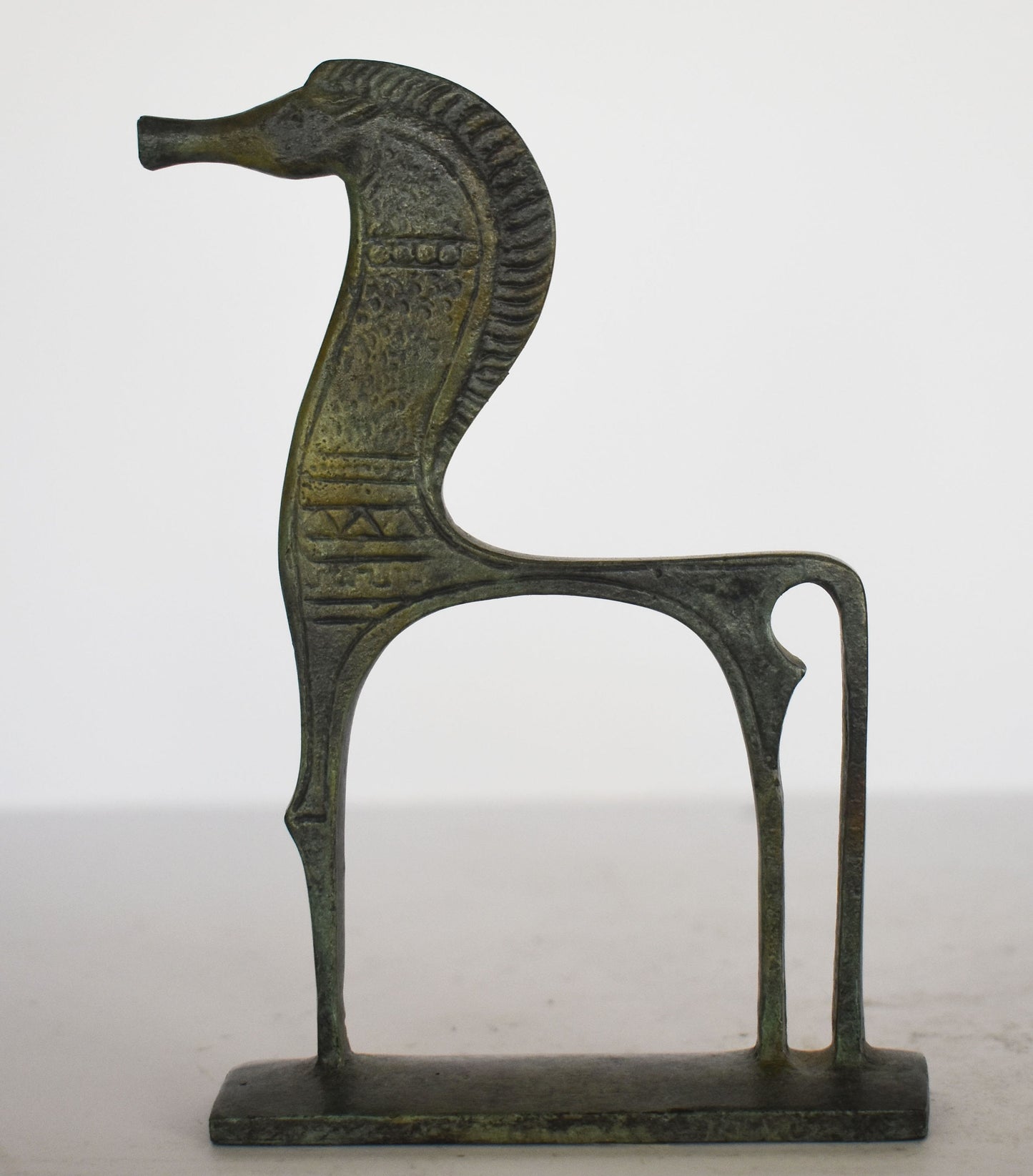 Ancient Greek Horse - Solid Bronze Sculpture - Symbol of Wealth and Prosperity