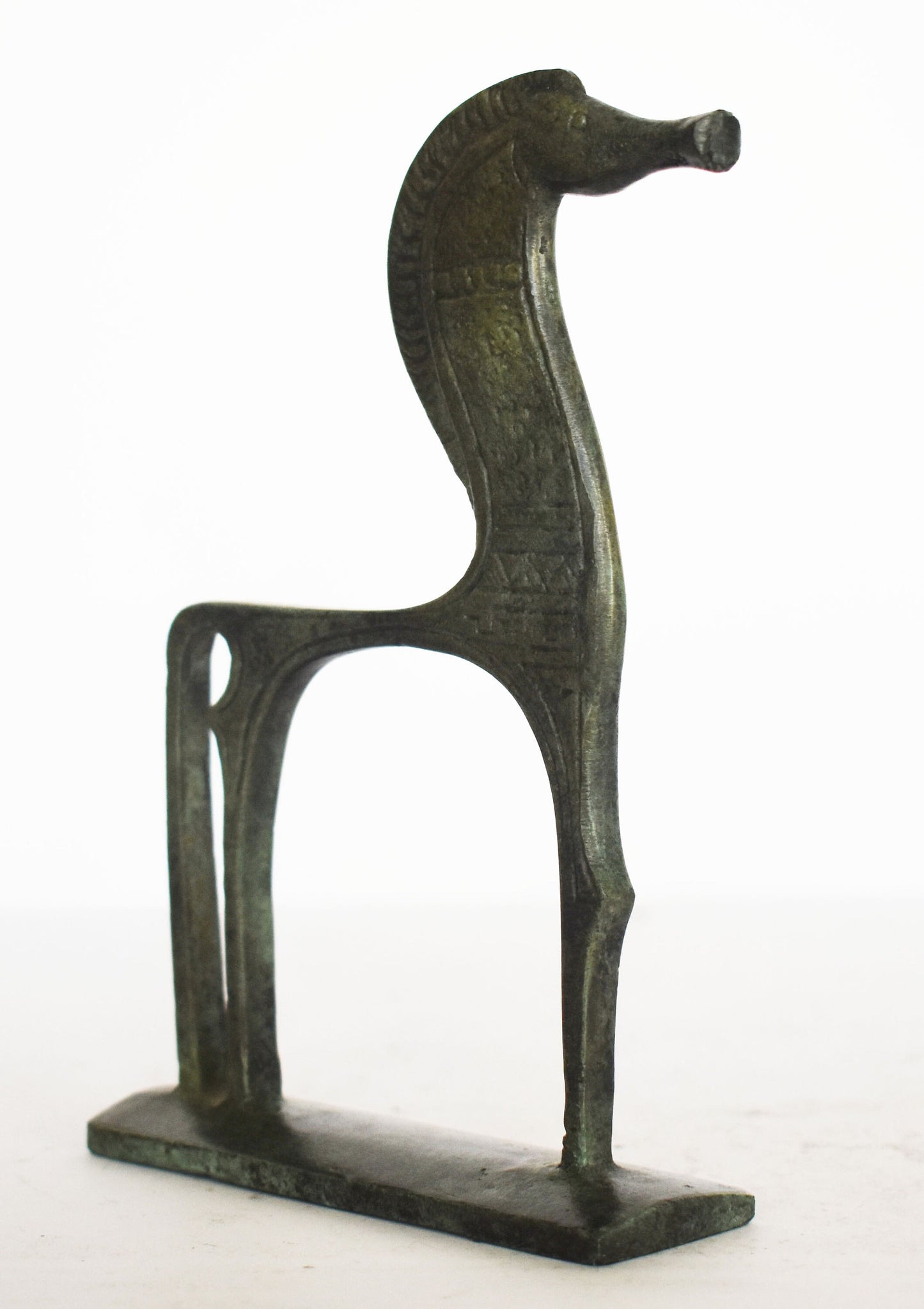 Ancient Greek Horse - Solid Bronze Sculpture - Symbol of Wealth and Prosperity