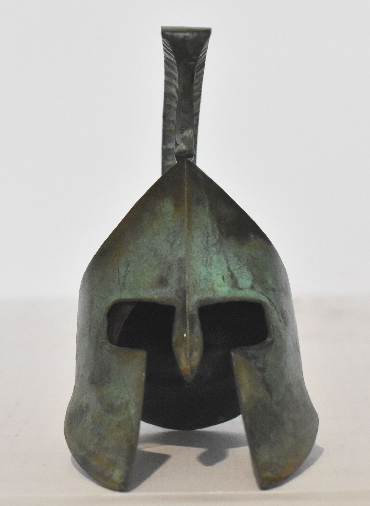 Leonida's Helmet - the most famous Spartan king - Battle of Thermopylae - 300 Spartans - pure bronze  statue