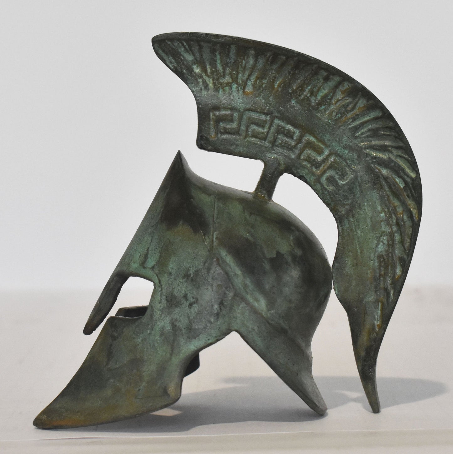 Leonida's Helmet - the most famous Spartan king - Battle of Thermopylae - 300 Spartans - pure bronze  statue