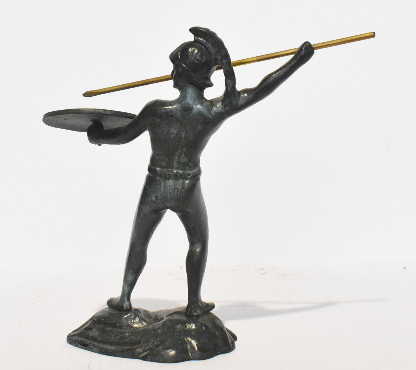 Leonidas - Spartan king - Battle of Thermopylae - 300 Spartans  - marble base - pure bronze  statue