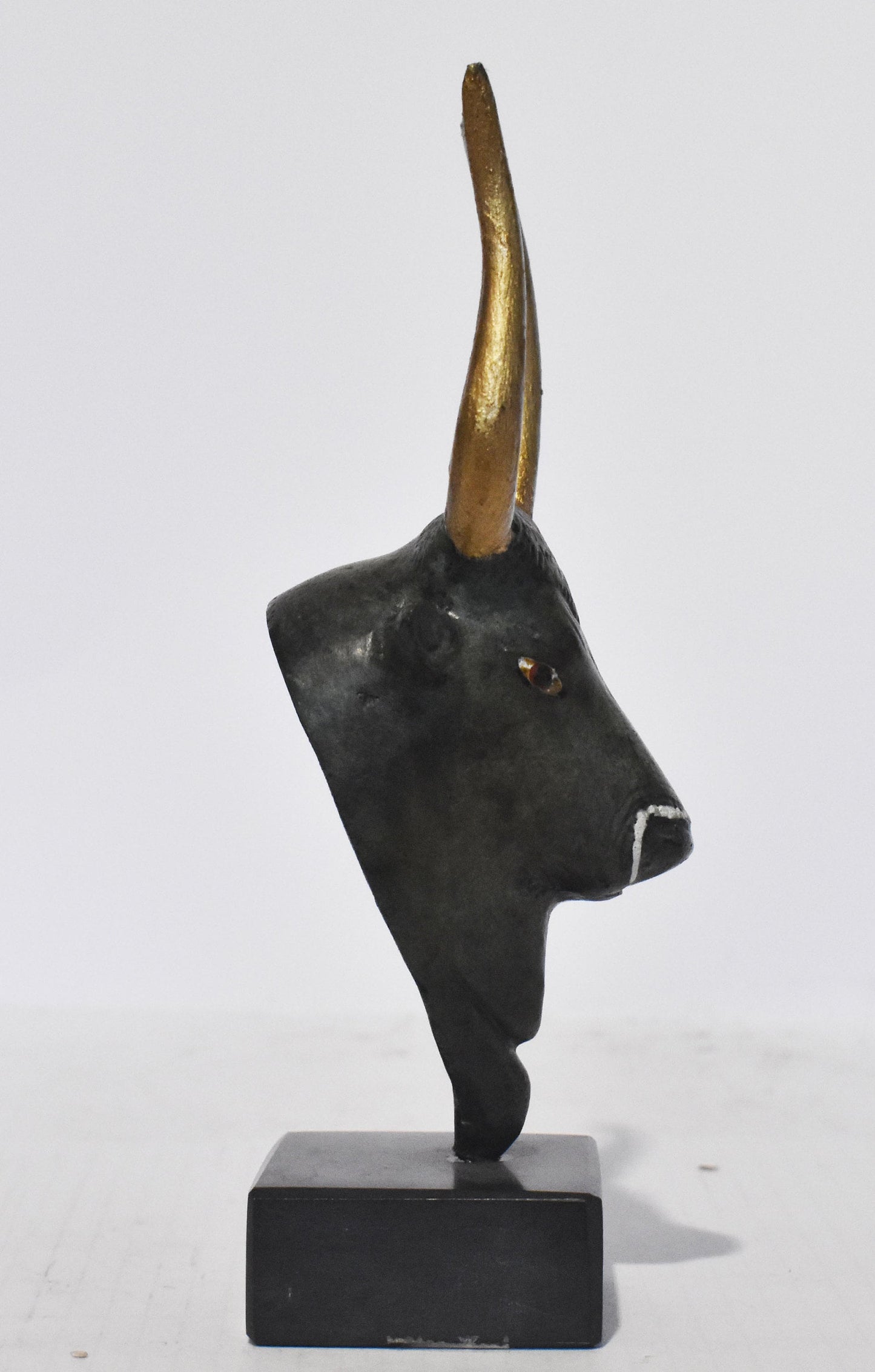 Minoan Bull Head - permeates the Minoan world - Art - Knossos Palace - Marble Base - Pure Bronze Statue