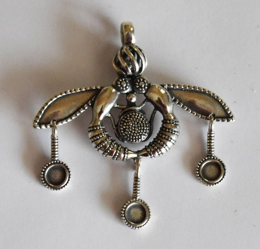 Malia Bees - Minoan Period - Crete, Ancient Greece  - Pendant - 925 Sterling Silver