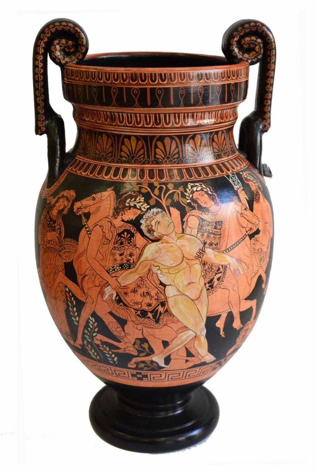 Talos Death -  giant automaton made of bronze  - Red Figure Amphora Vase - Protector Of Crete