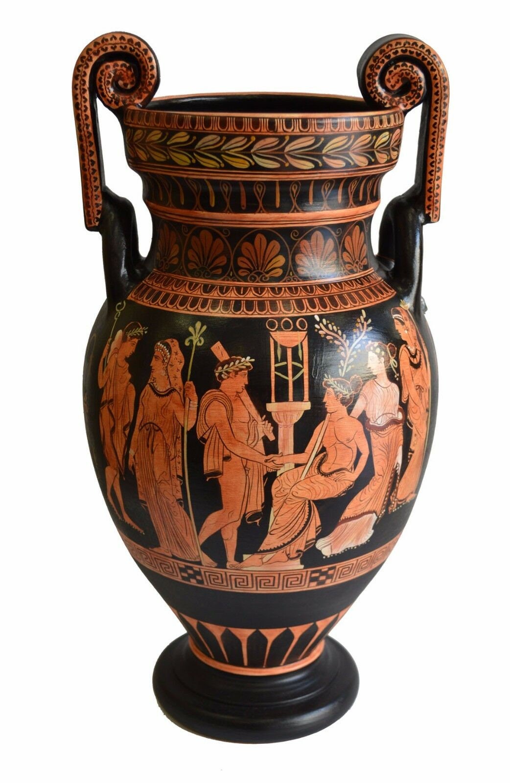 Hades  with Persephone on Chariot - Red Figure Volute Krater Amphora Vase - British Museum - Hermes and Hecate