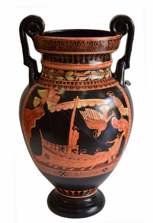 Odysseus passing the Sirens - Red Figure Volute Krater Vase