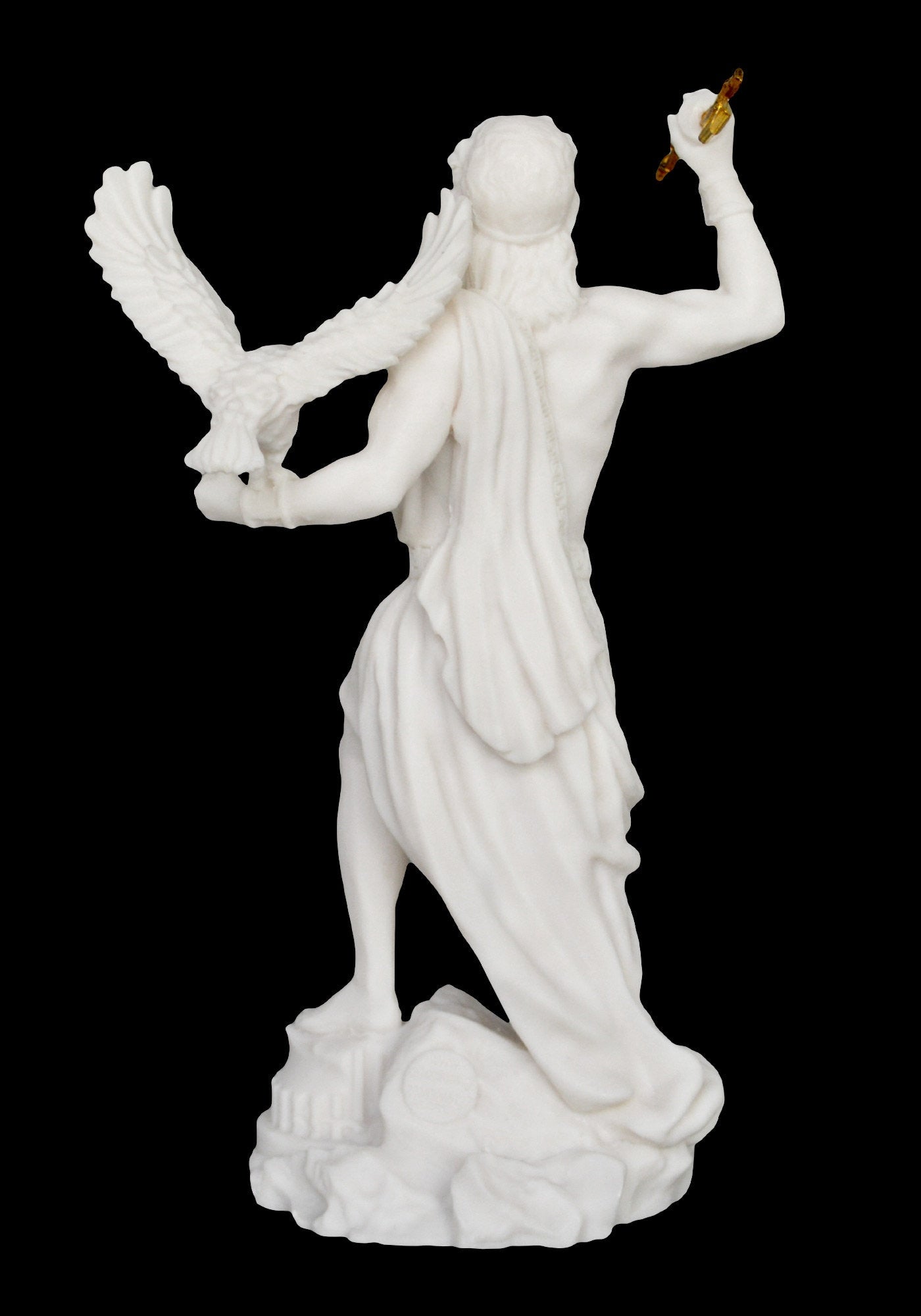 Zeus Jupiter - Greek Roman God of the Sky, Law and Order, Destiny and Fate - Thunder - King of the Gods of Mount Olympus - Alabaster Statue